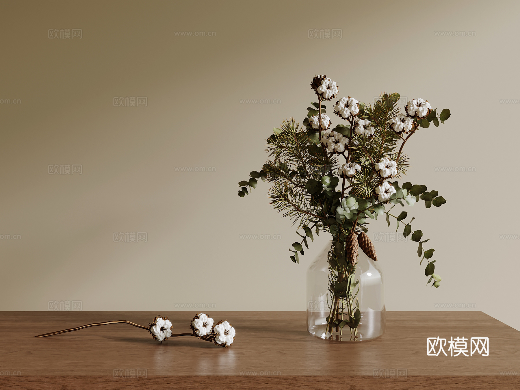 现代花瓶 花艺 摆件su模型