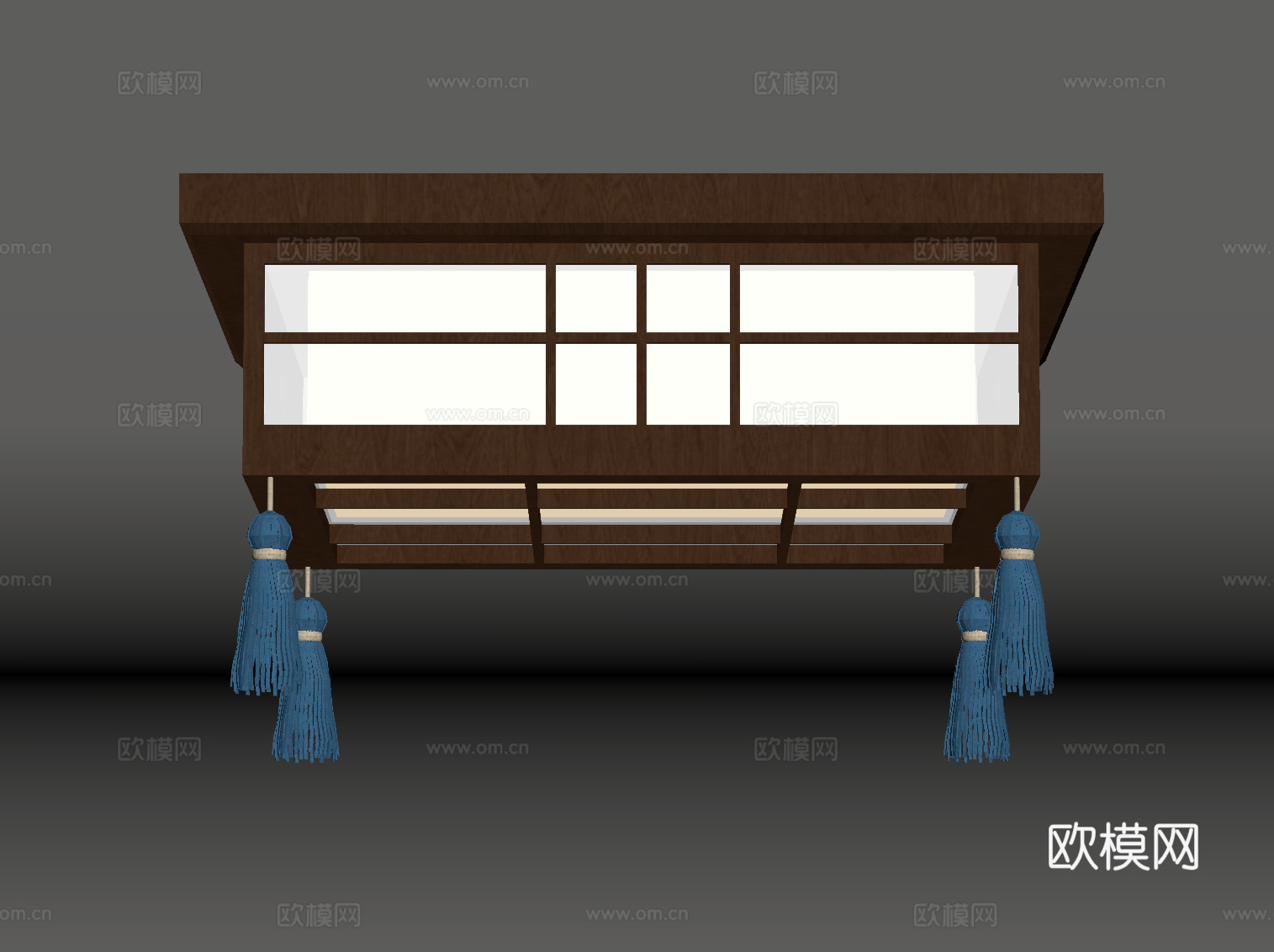 新中式吊灯 吸顶灯su模型