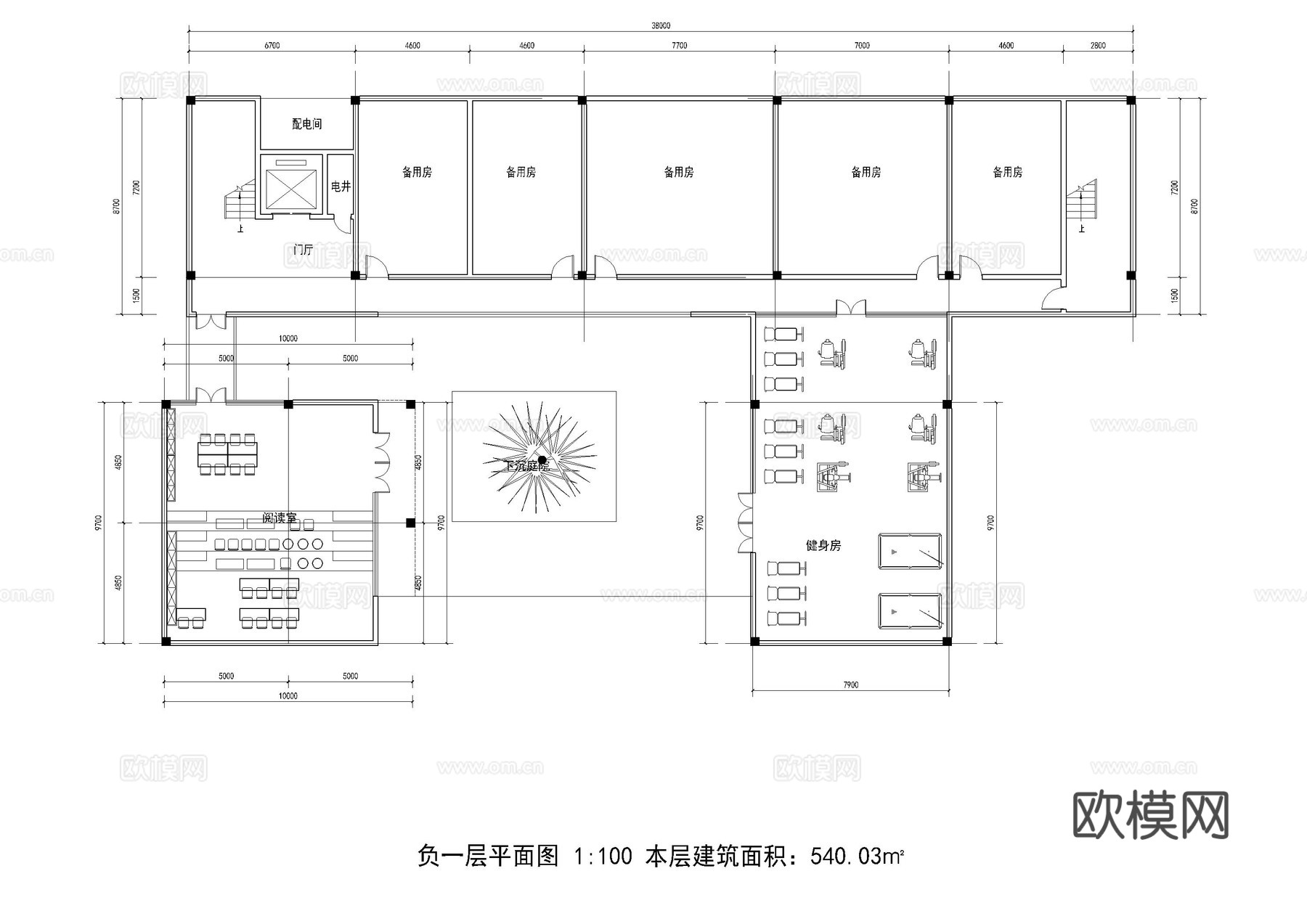 乡村综合服务中心平面方案cad施工图