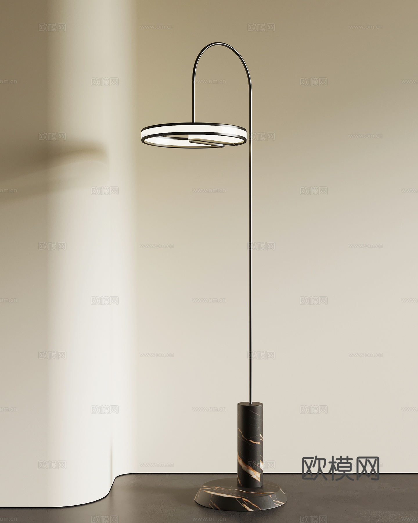 现代意式落地灯su模型