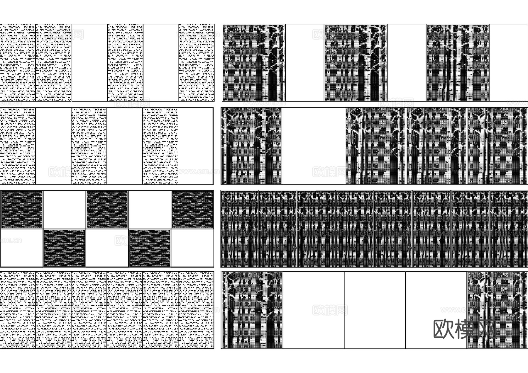 金属冲孔板CAD图库cad施工图