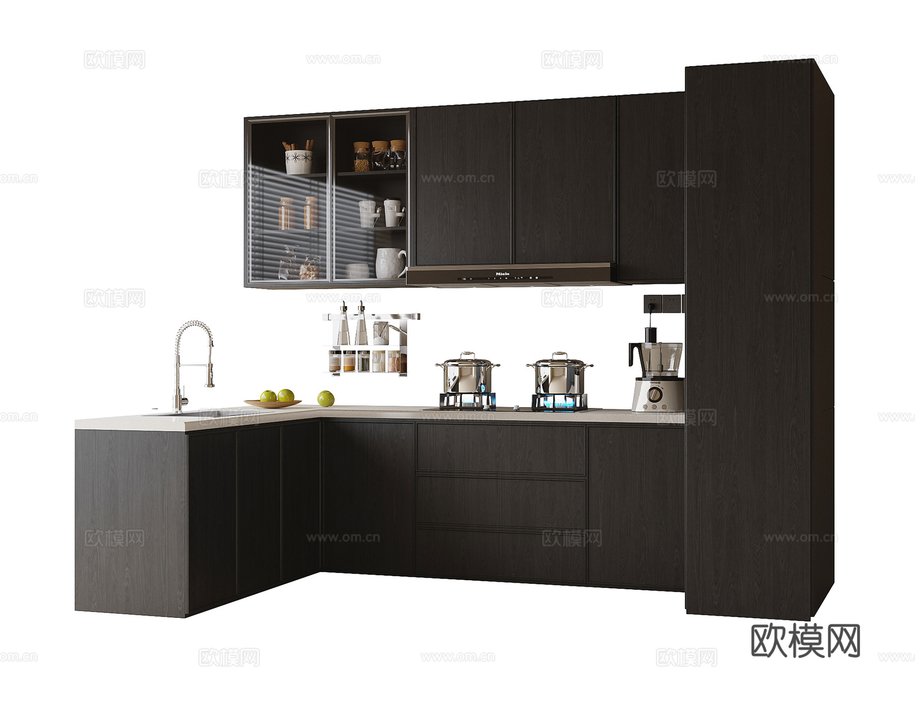 现代橱柜su模型