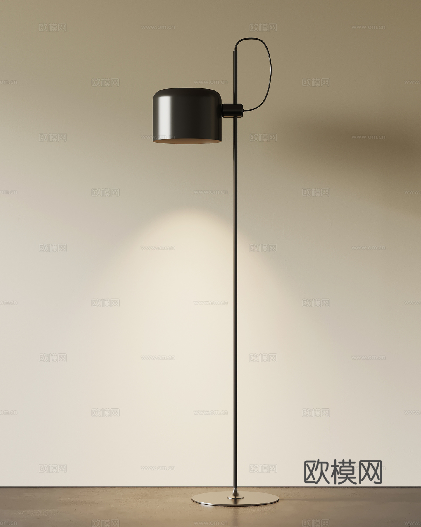 现代意式落地灯su模型