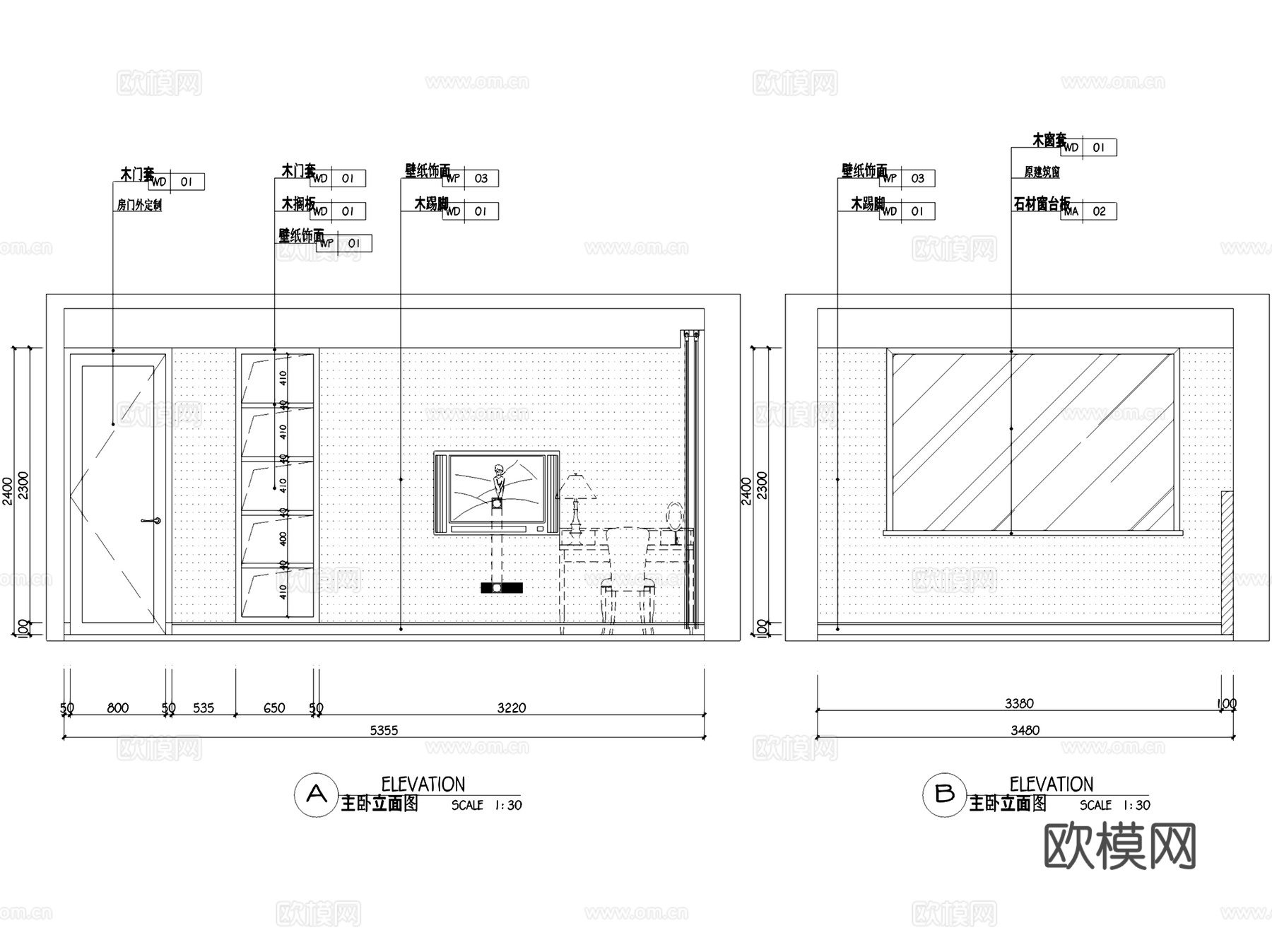 万邦国际138㎡平层样板间室内家装CAD施工图整套cad施工图