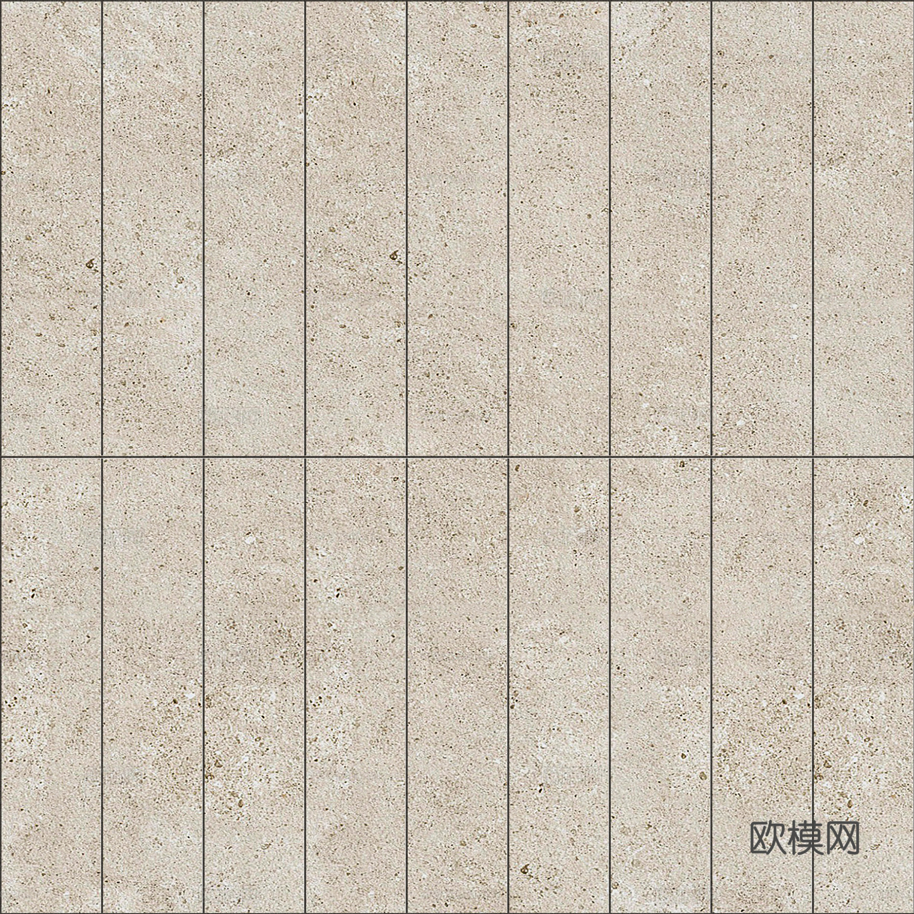 现代新中式无缝莱姆石 米黄色条形砖