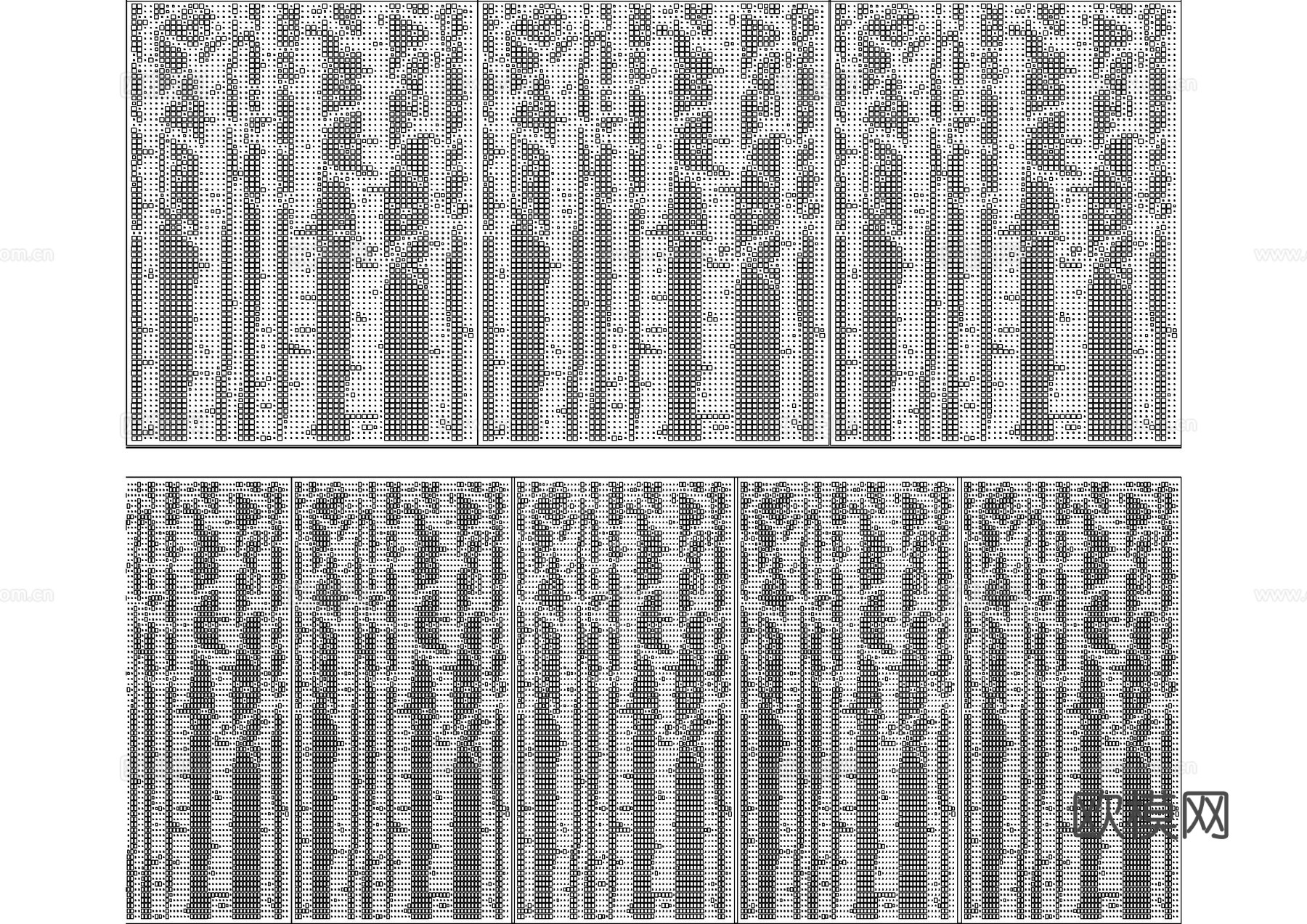 金属冲孔板CAD图库cad施工图