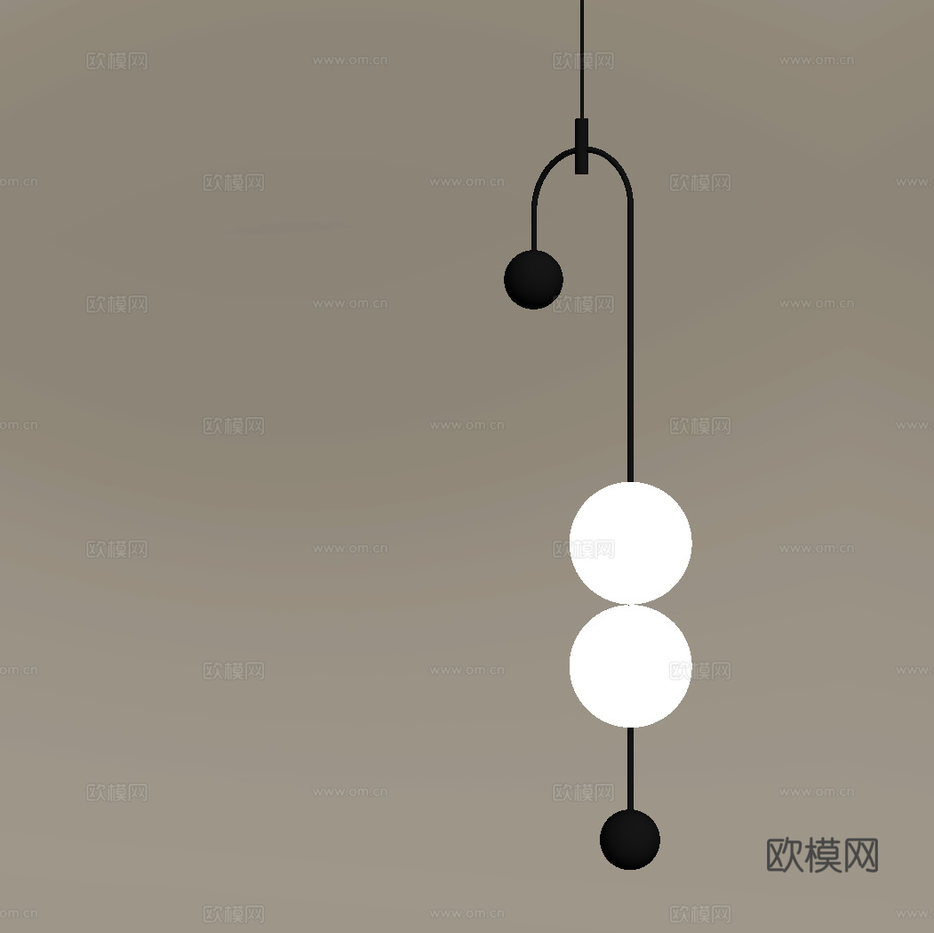 现代吊灯 球形吊灯su模型