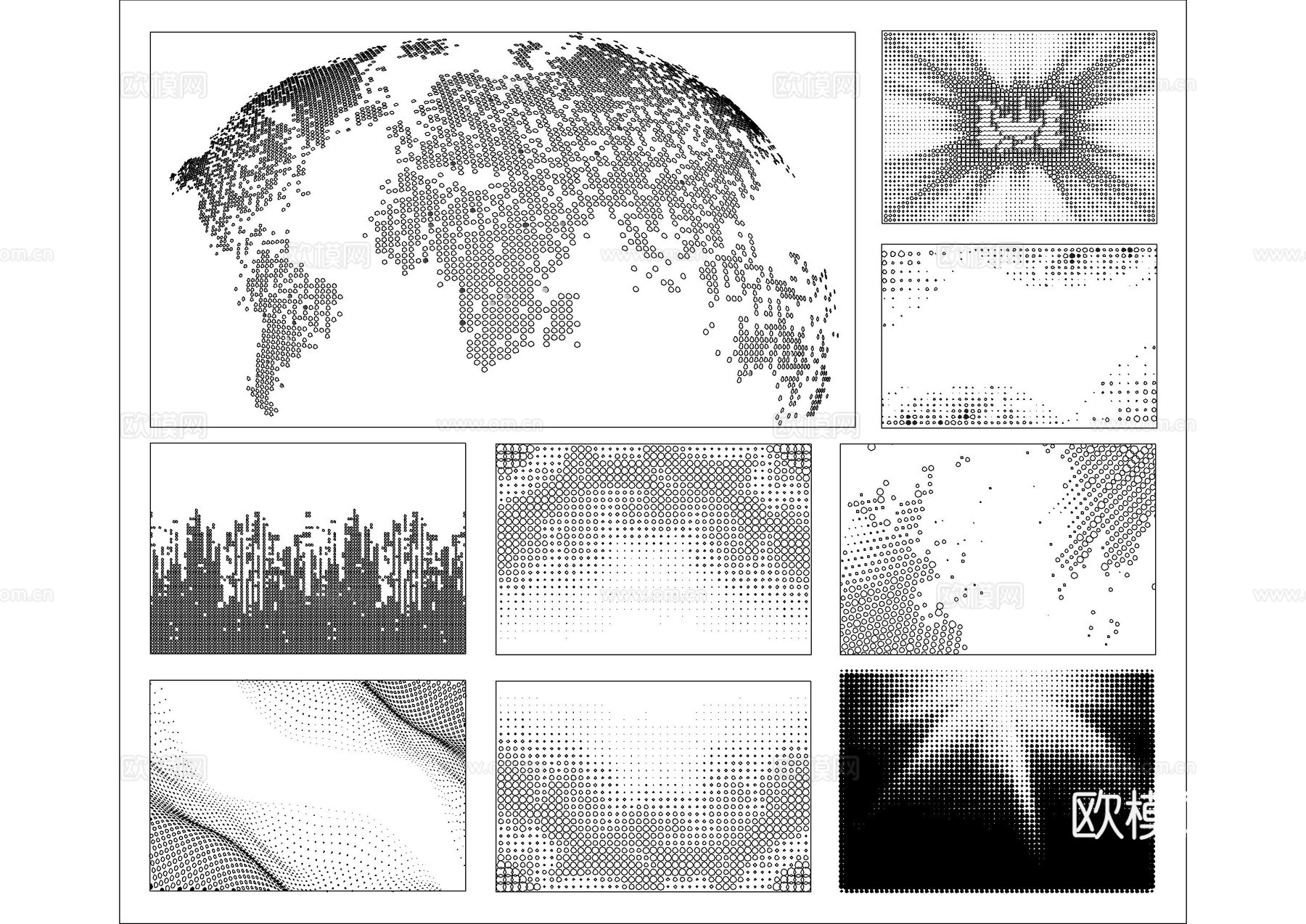 铝板冲孔板CAD图库cad施工图