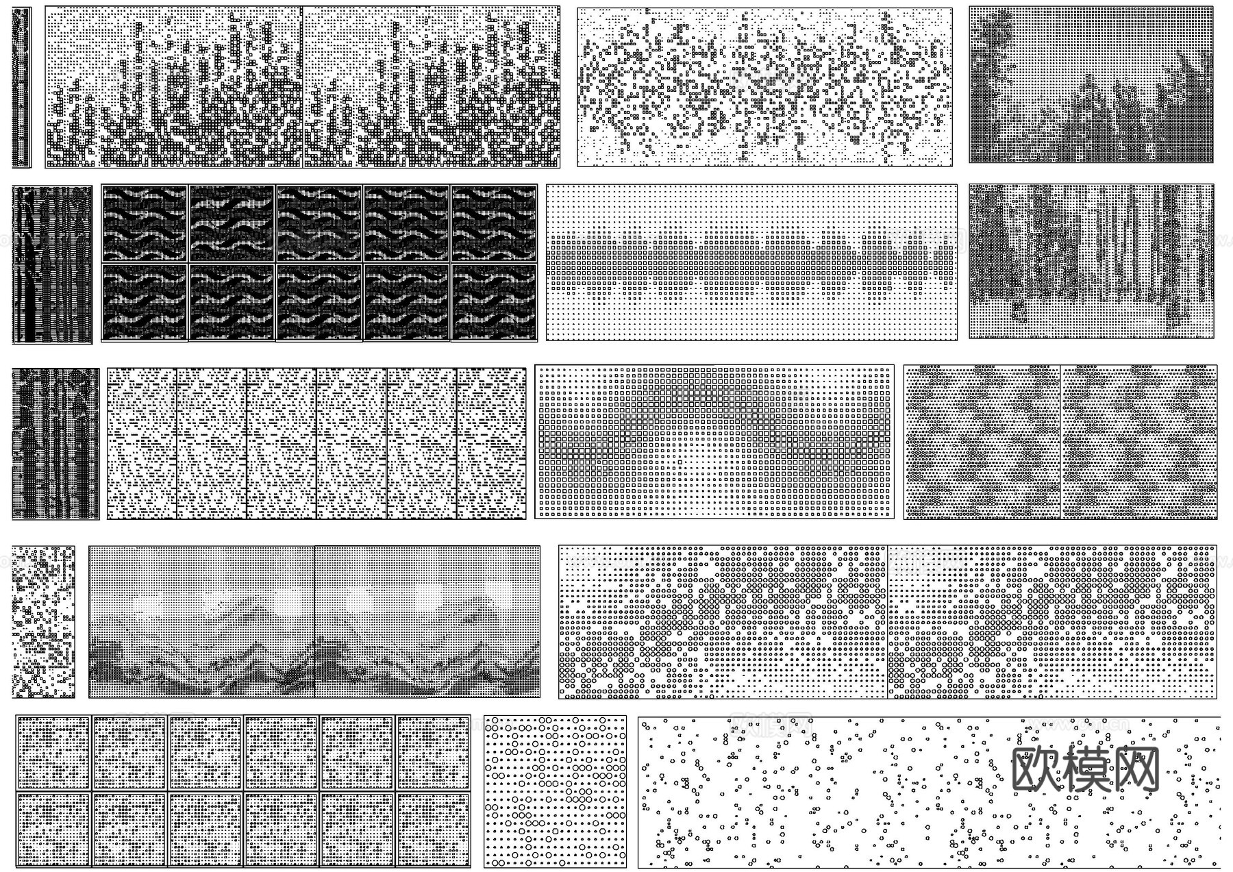 冲孔板设计CAD图库cad施工图