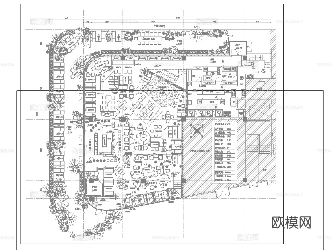 最新全套 音乐餐厅 施工图合集cad施工图