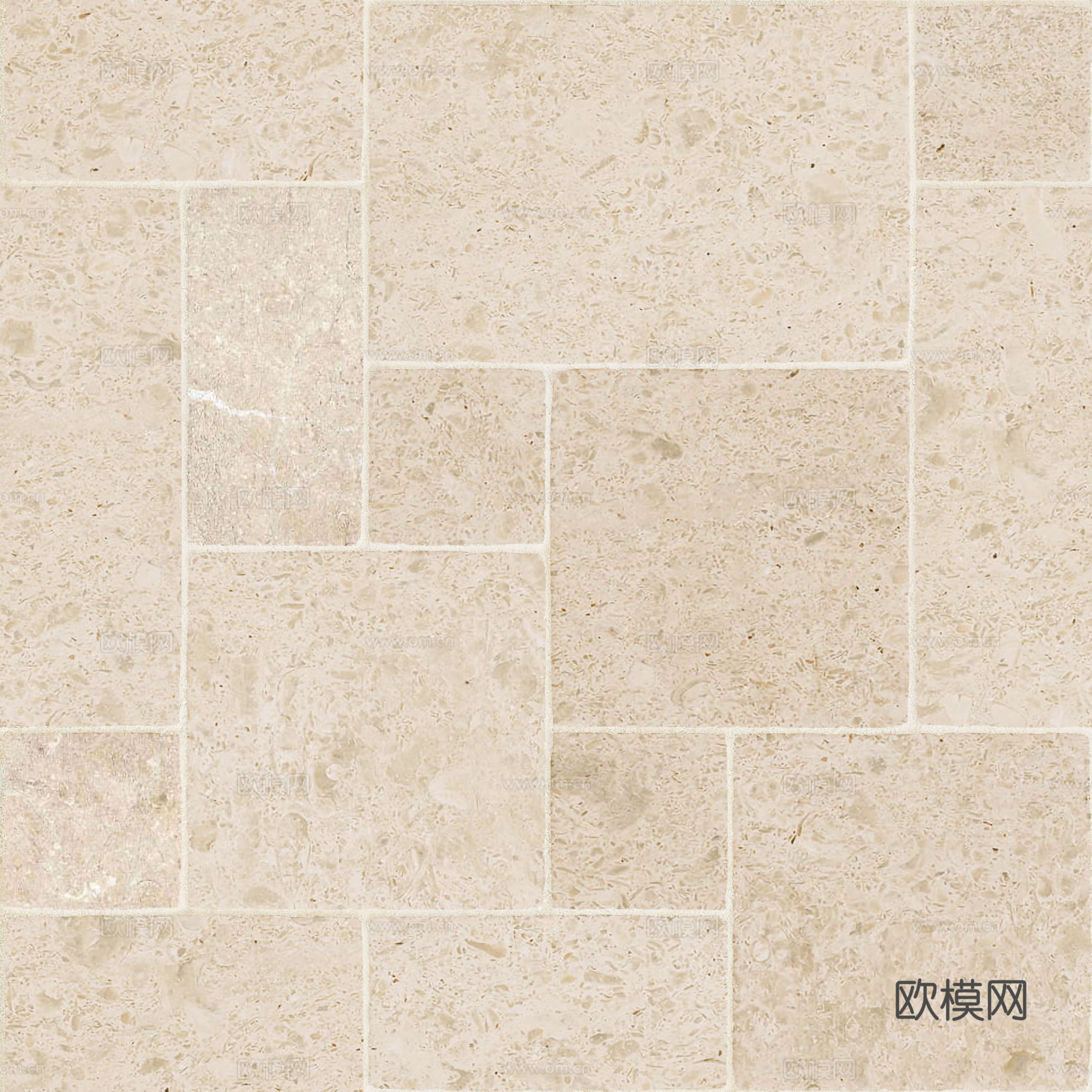 中古复古无缝米黄色莱姆石瓷砖 复古无规则瓷砖仿古砖贴图