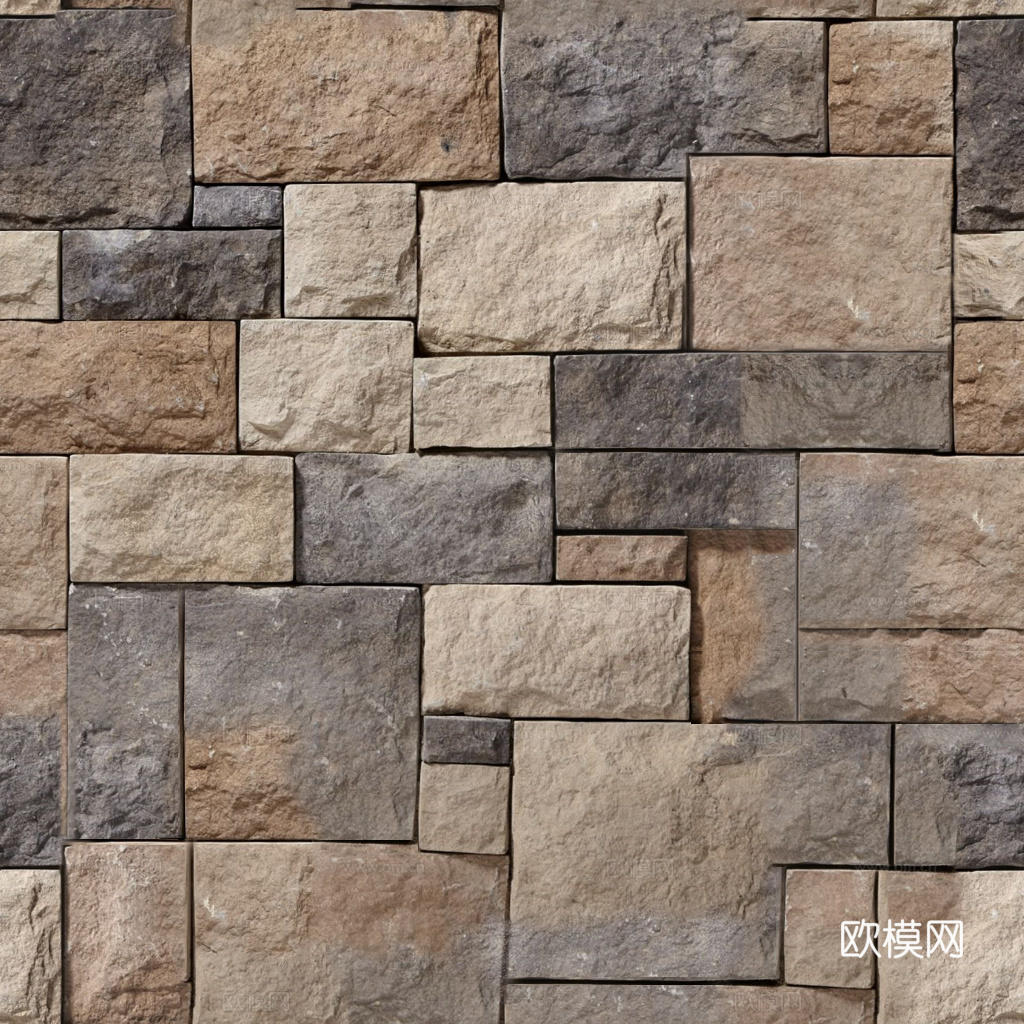 现代文化石 文化石墙面 石墙外墙贴图下载