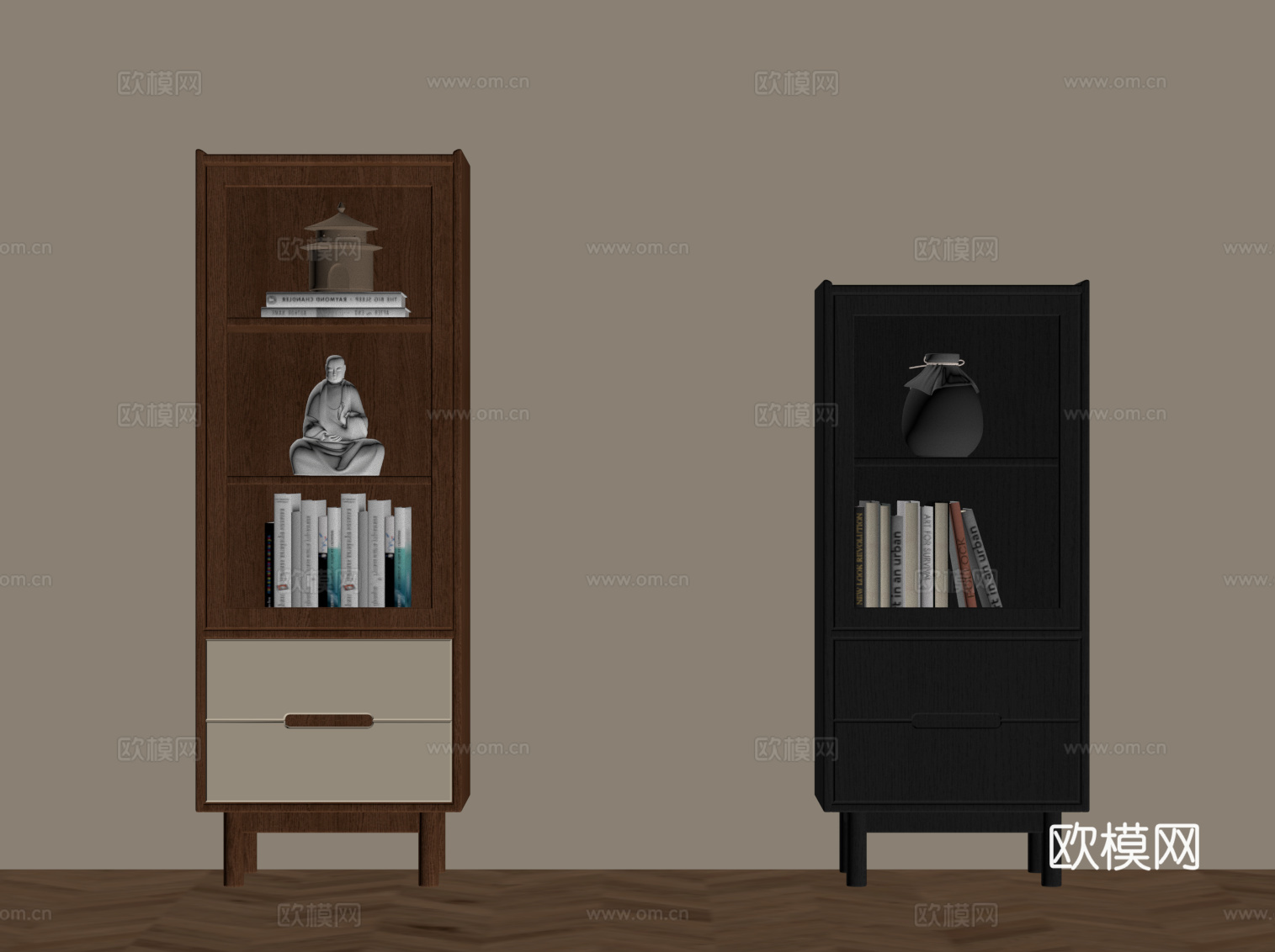 法式中古边柜 高柜矮柜 斗柜su模型