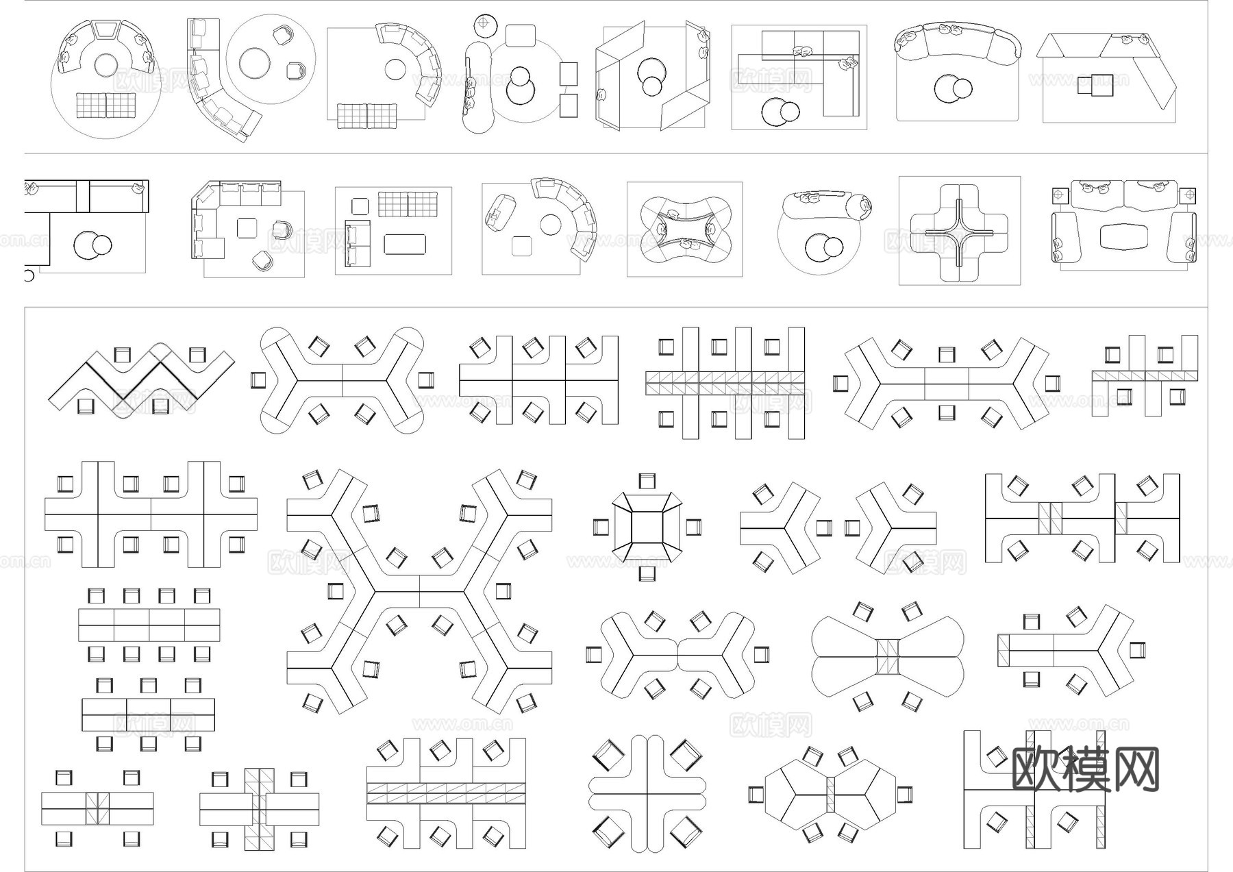 工装现代家具综合CAD图库cad施工图