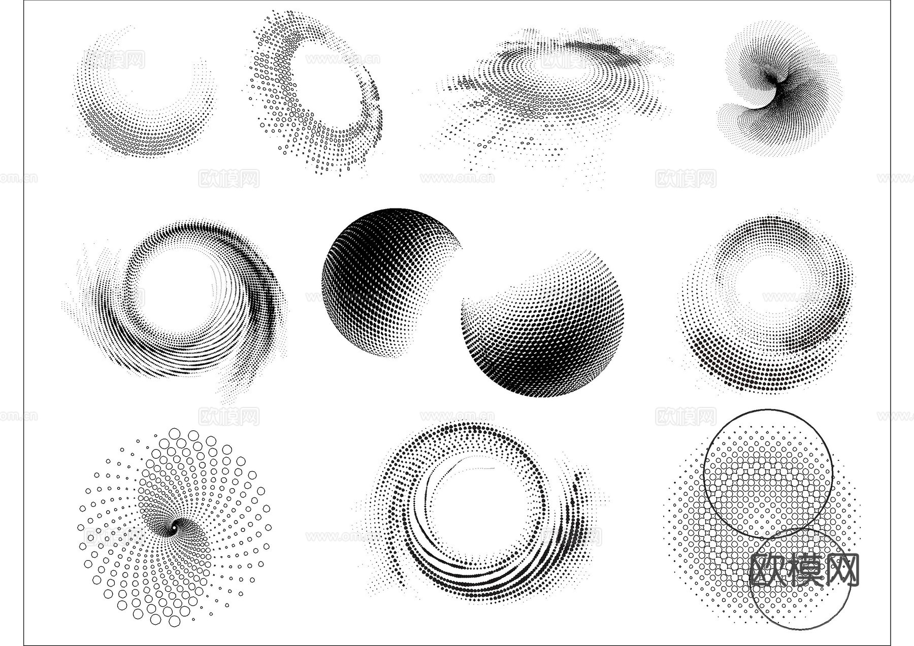金属渐变冲孔板CAD图库cad施工图