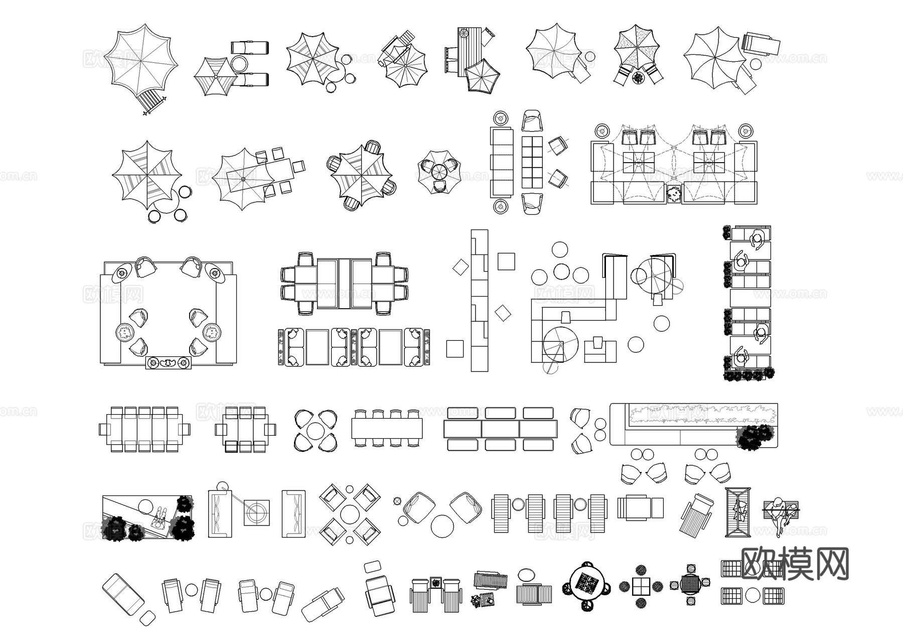 户外露营景观小品cad图块cad施工图