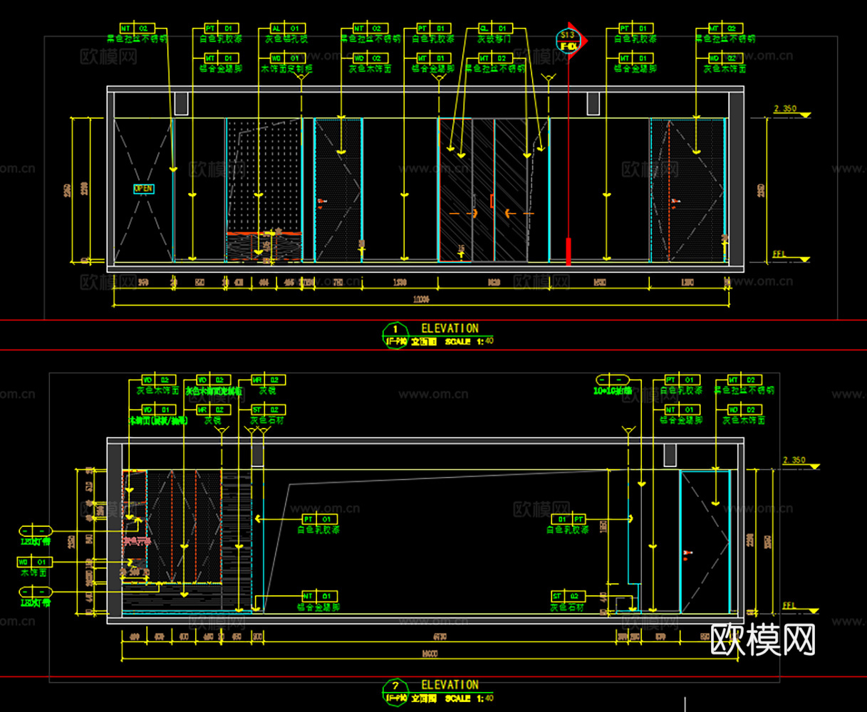 10套大宅大平层洋房豪宅样板间CAD施工图及效果图cad施工图