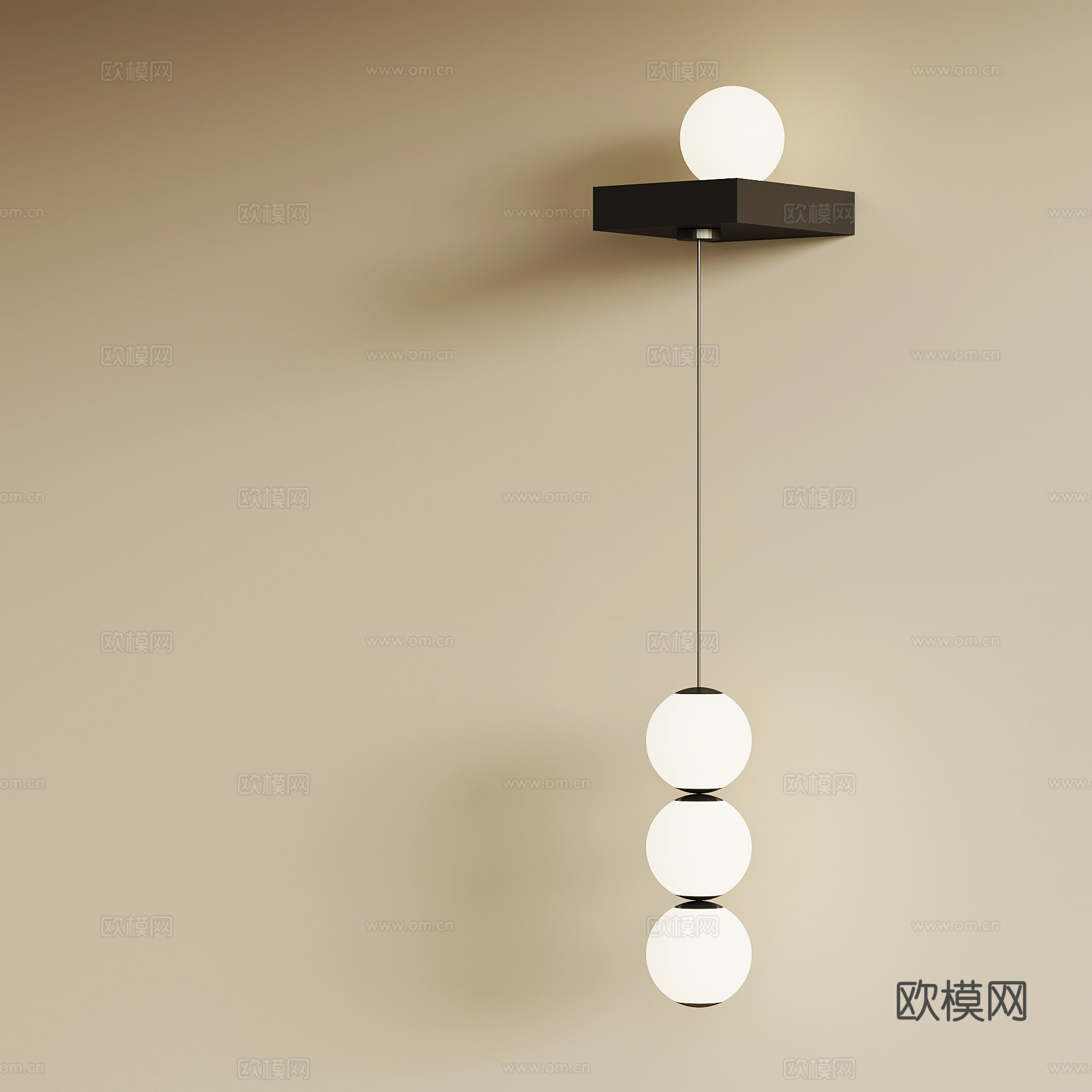 现代壁灯 球形壁灯 球形吊灯su模型