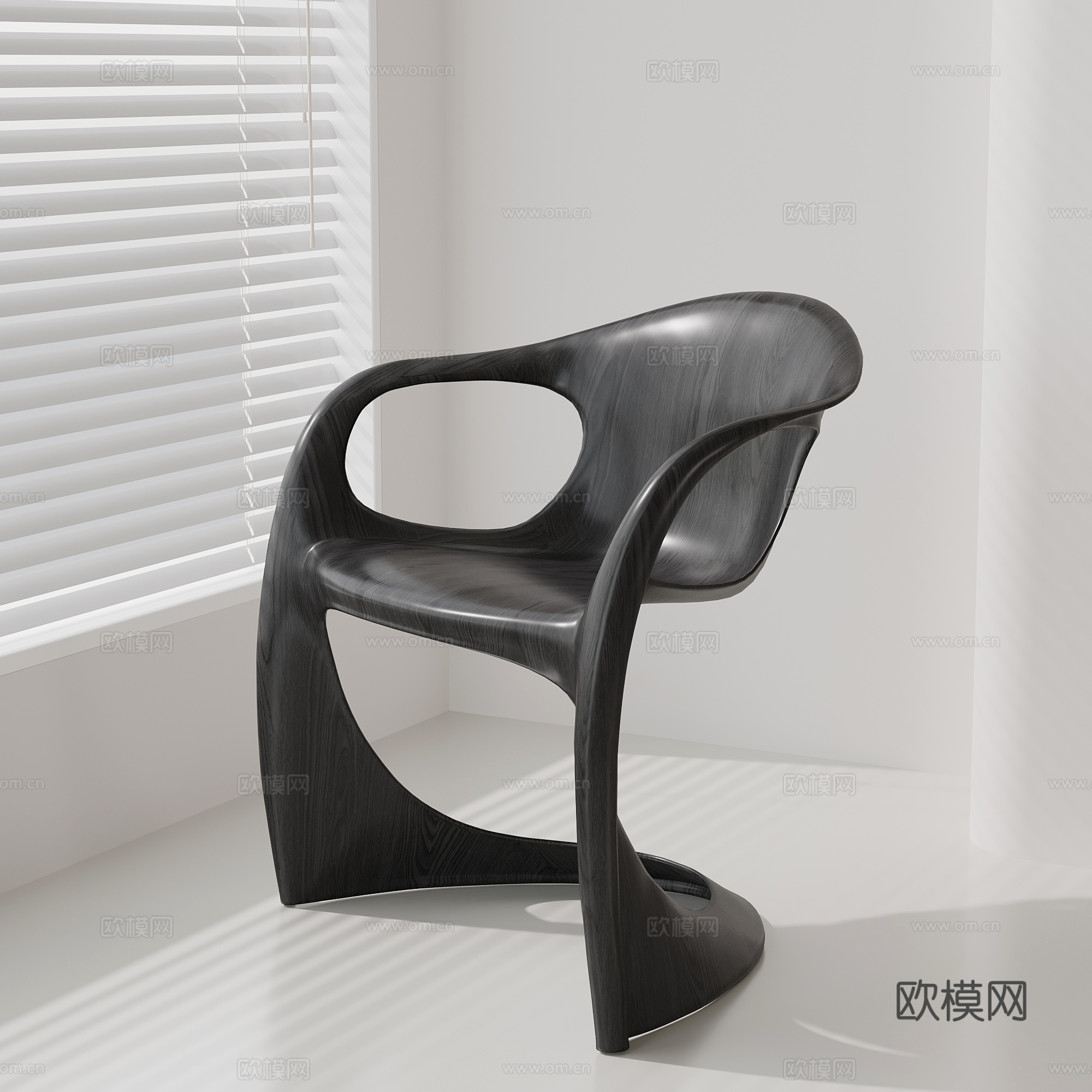 现代意式椅子 休闲椅 单人椅su模型