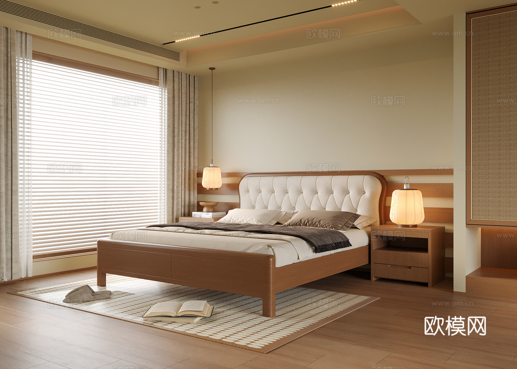 现代卧室su模型