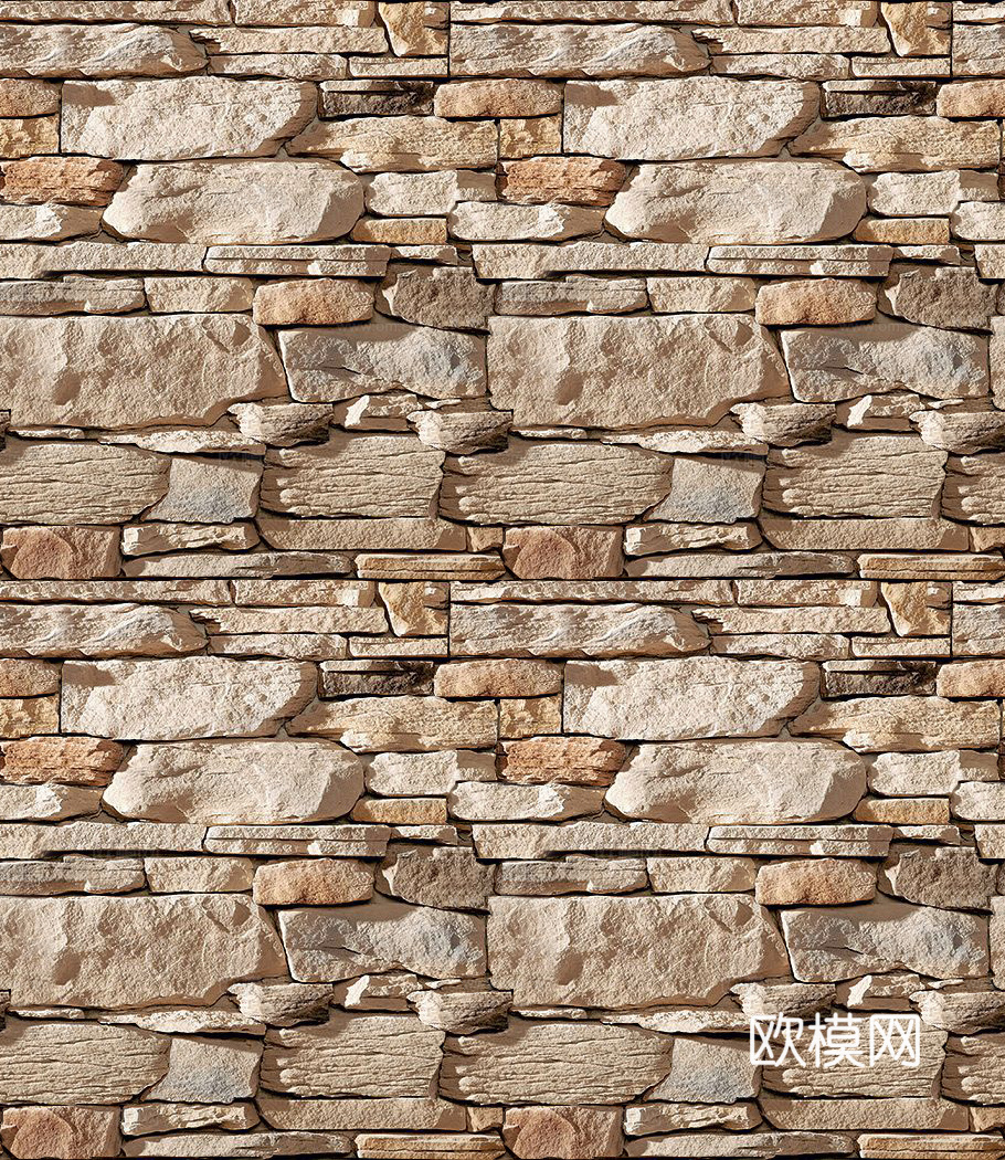 现代文化石 文化石墙面 石墙外墙贴图