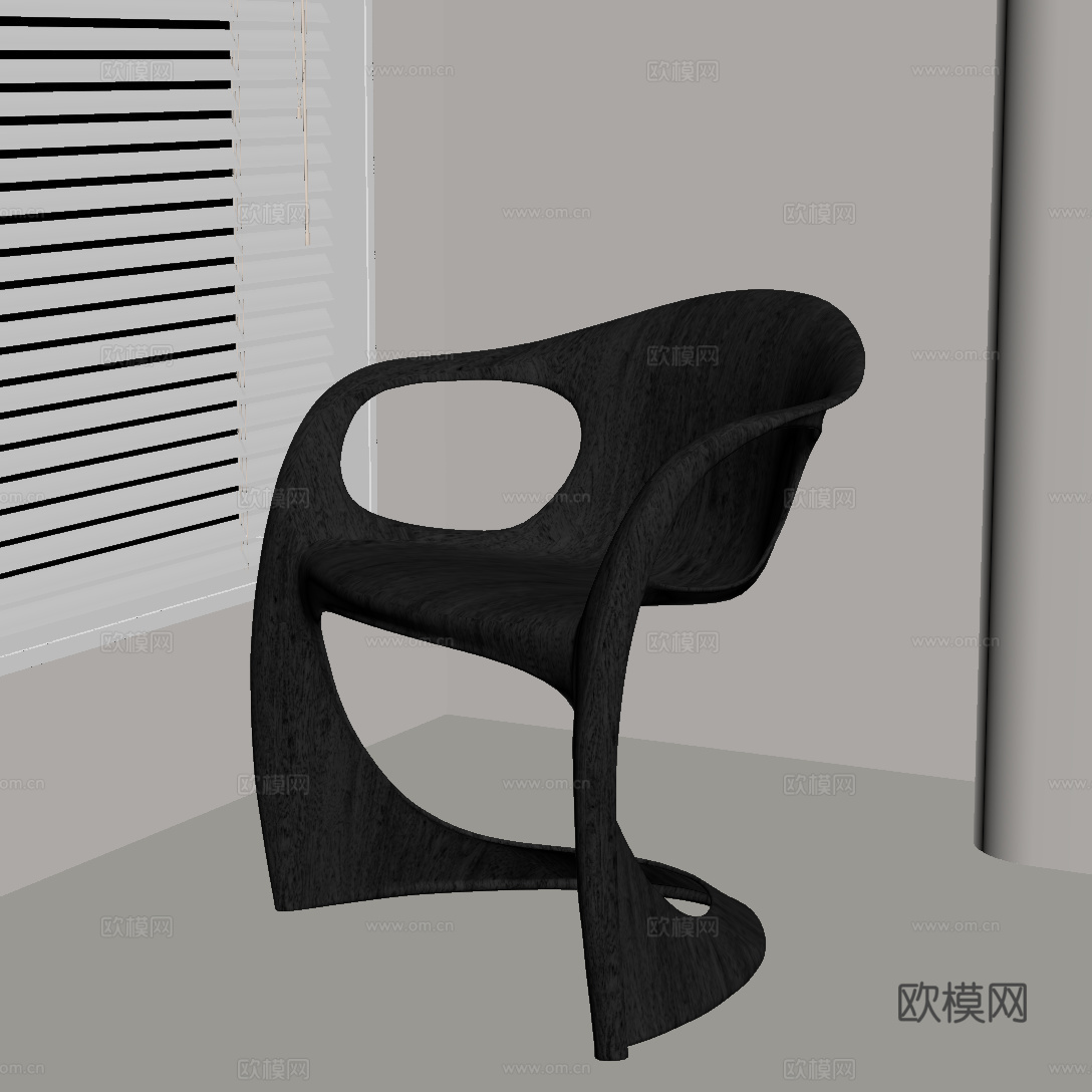 现代意式椅子 休闲椅 单人椅su模型