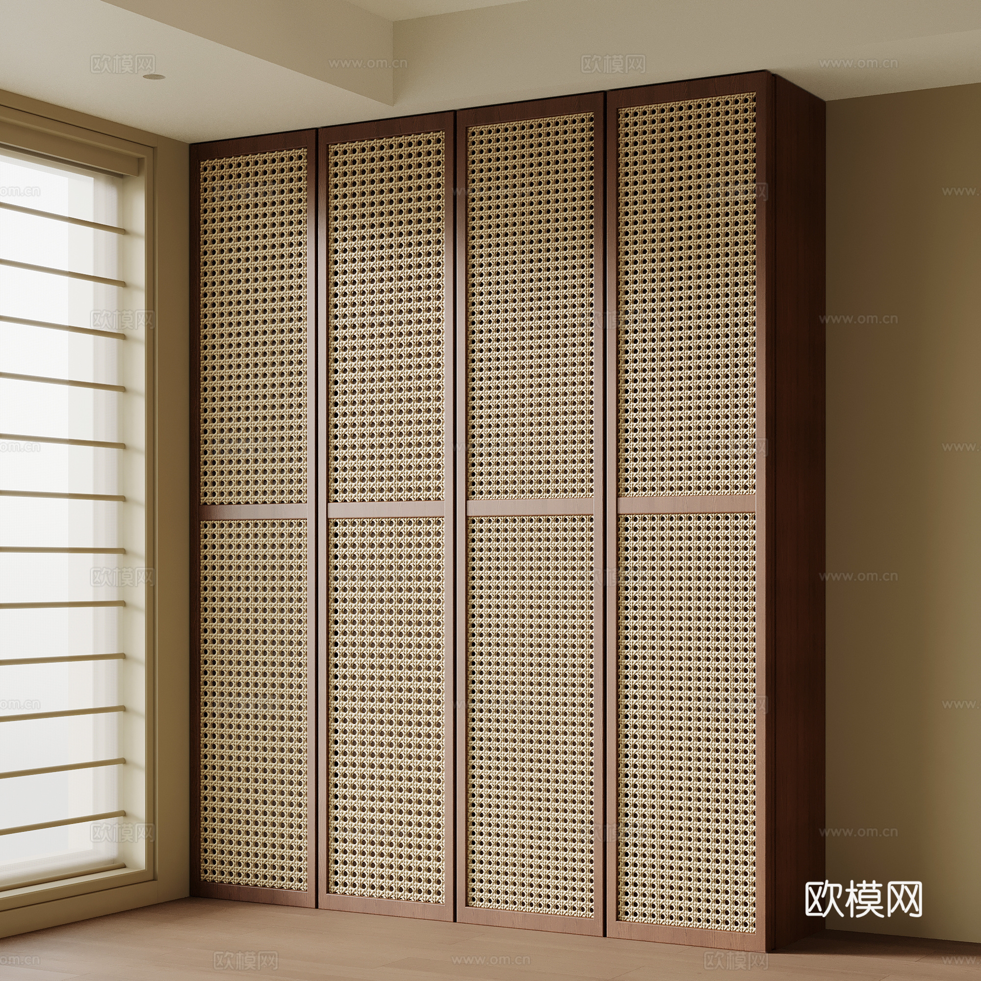 中古风衣柜su模型