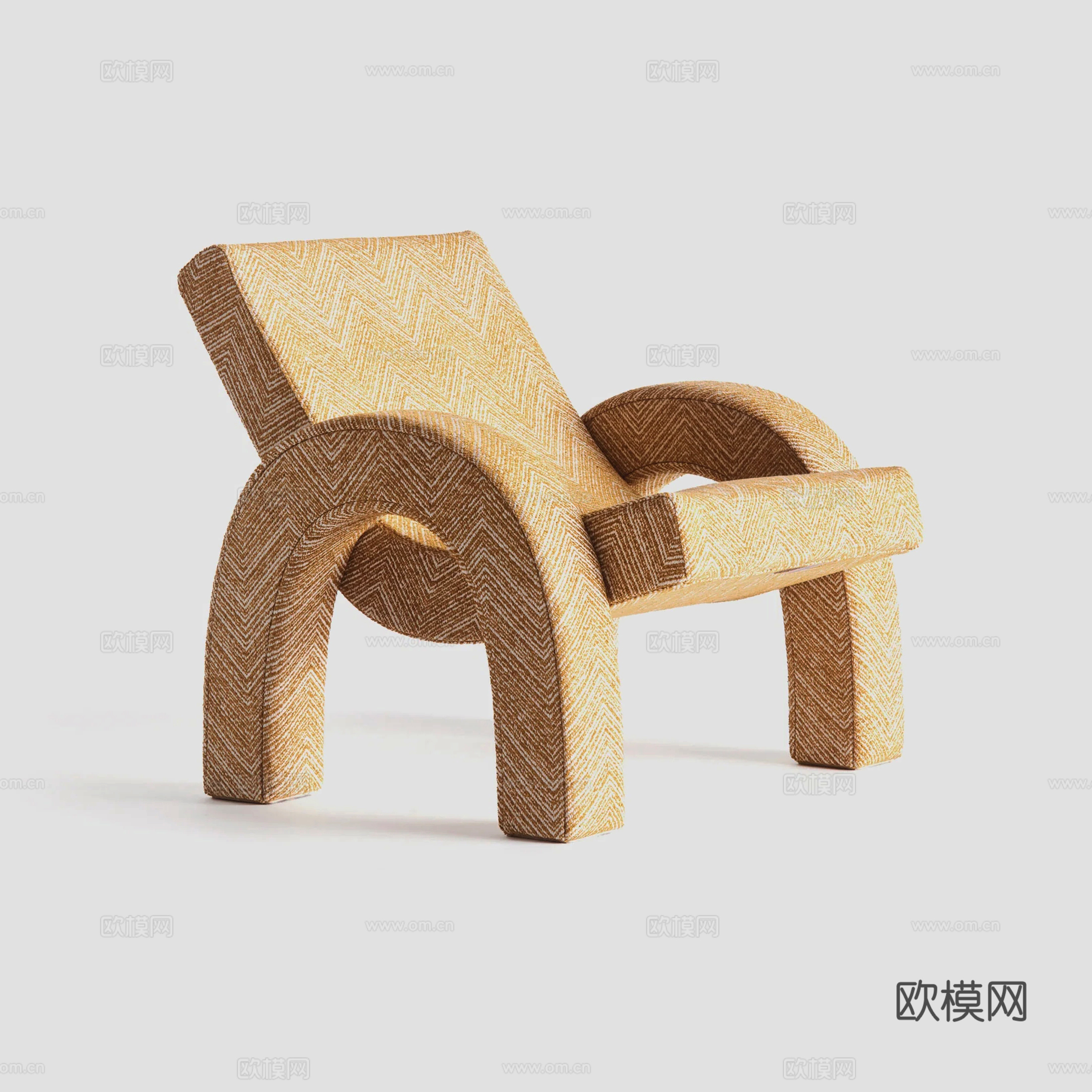 现代休闲椅 扶手椅su模型