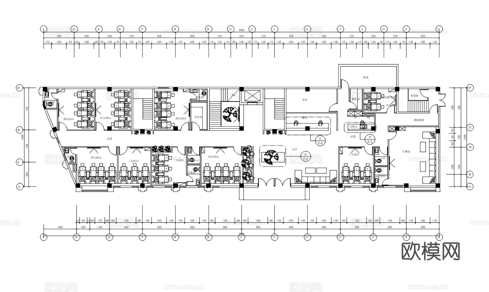 10套足浴会馆按摩店CAD图纸+效果图最新整理cad施工图