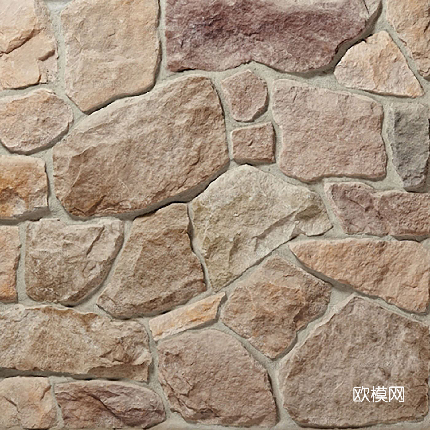 现代复古文化石墙 无缝岩石墙 毛石墙贴图