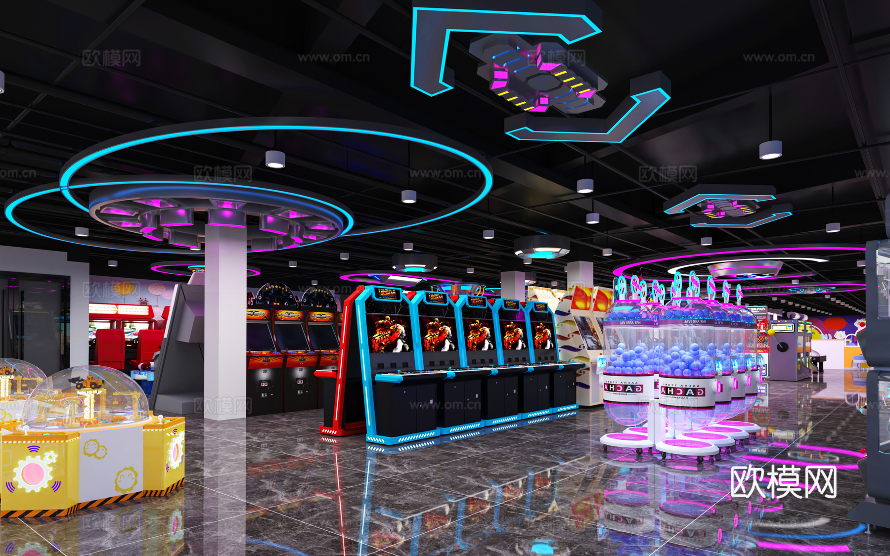 电玩城3d模型下载（渲染图2）