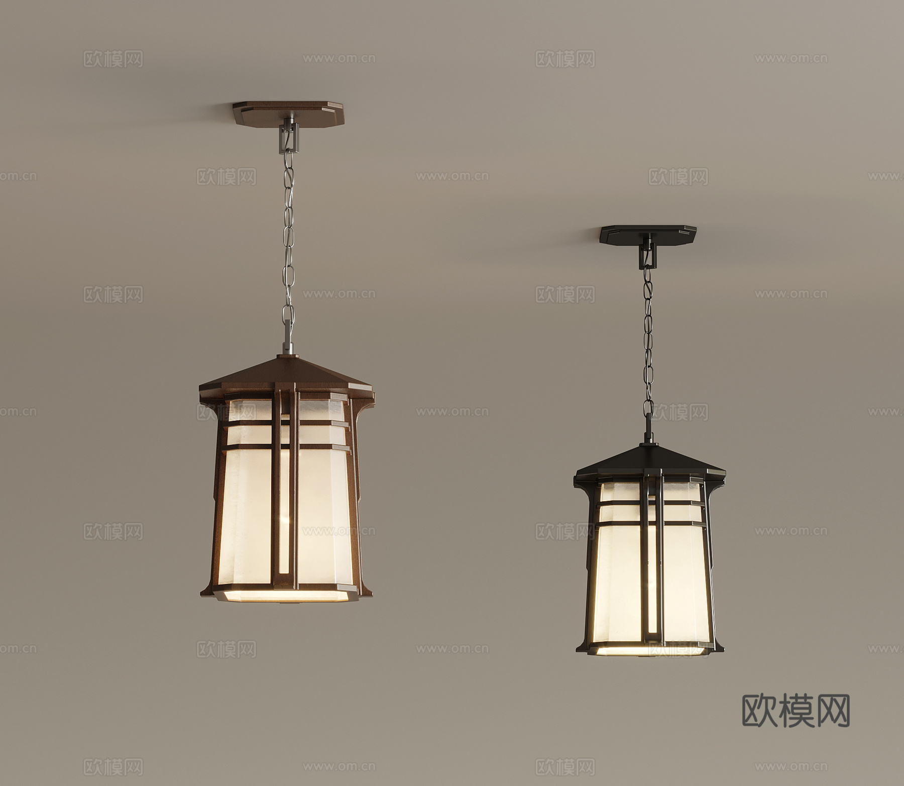 现代工业风吊灯 金属吊灯su模型