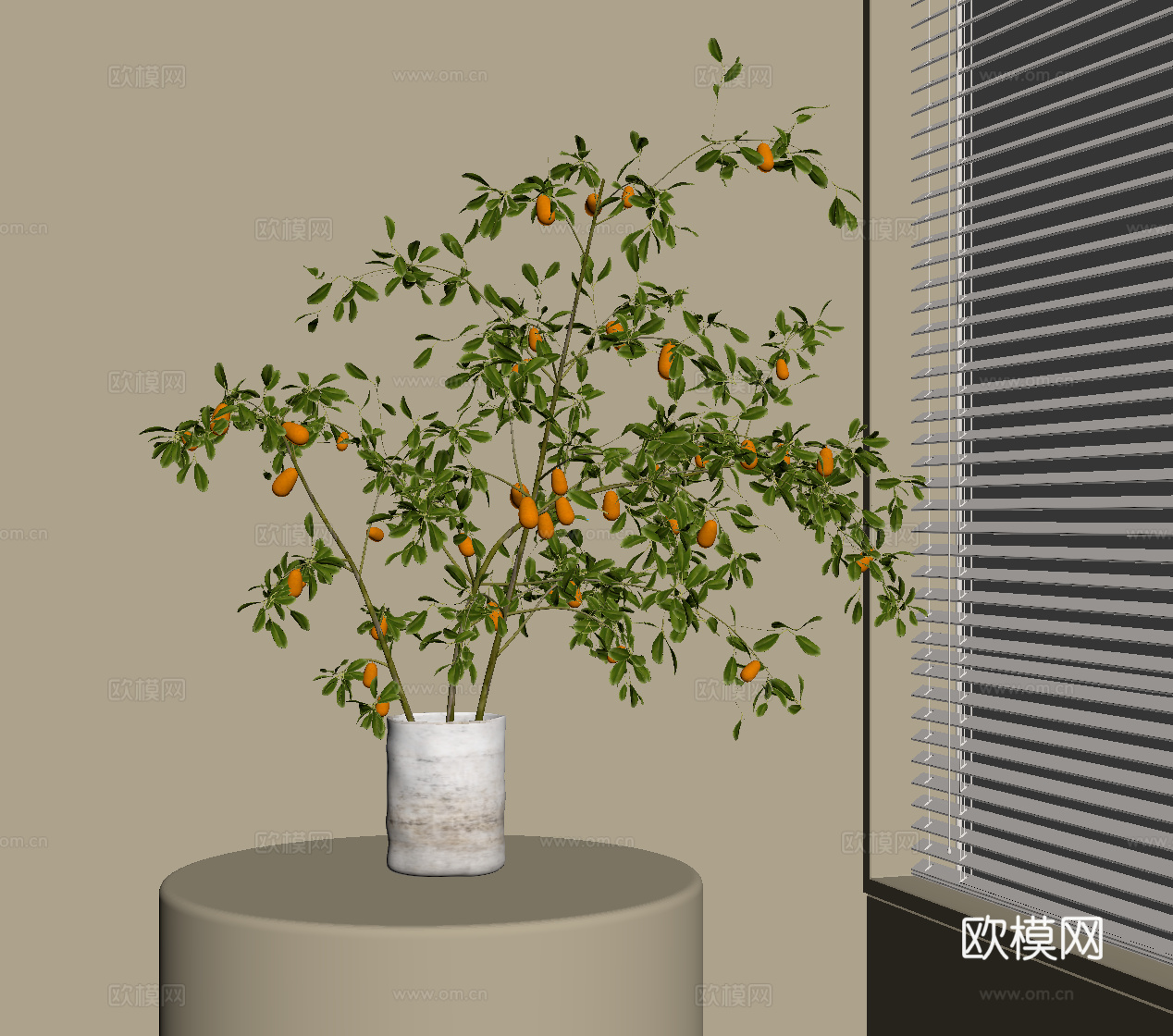 现代绿植 花瓶 花艺摆件su模型