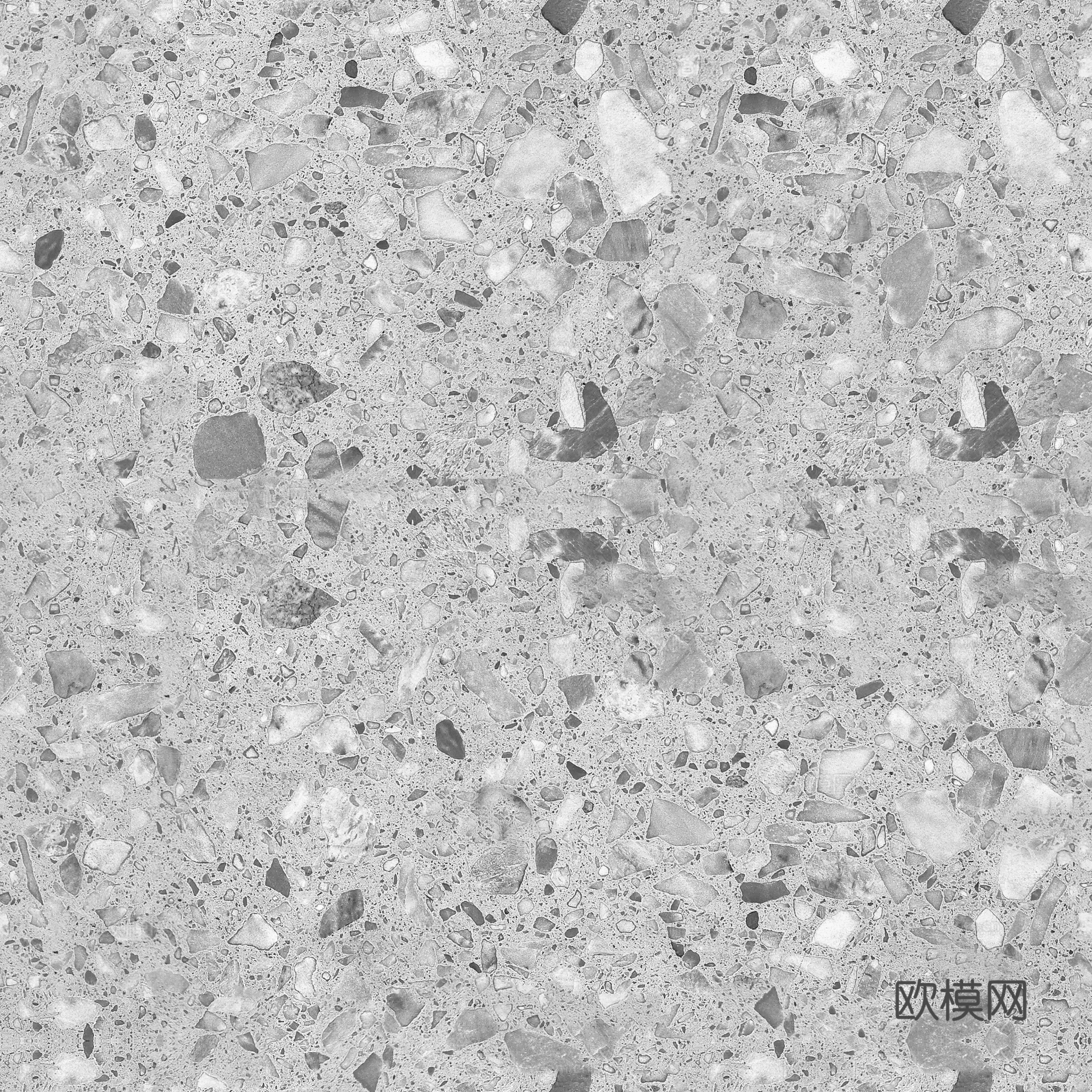 无缝浅灰水磨石