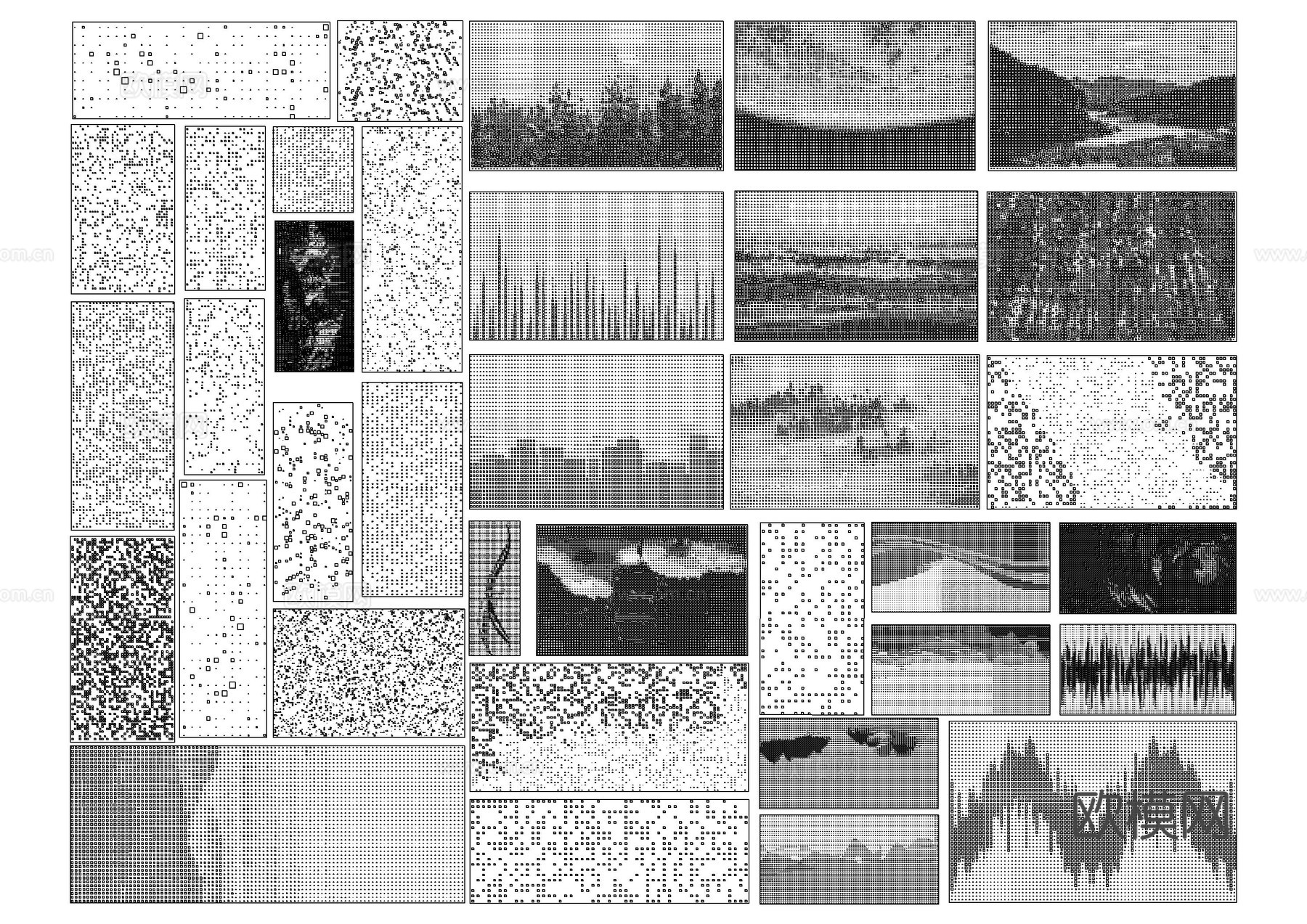 铝板金属冲孔板CAD图库cad施工图
