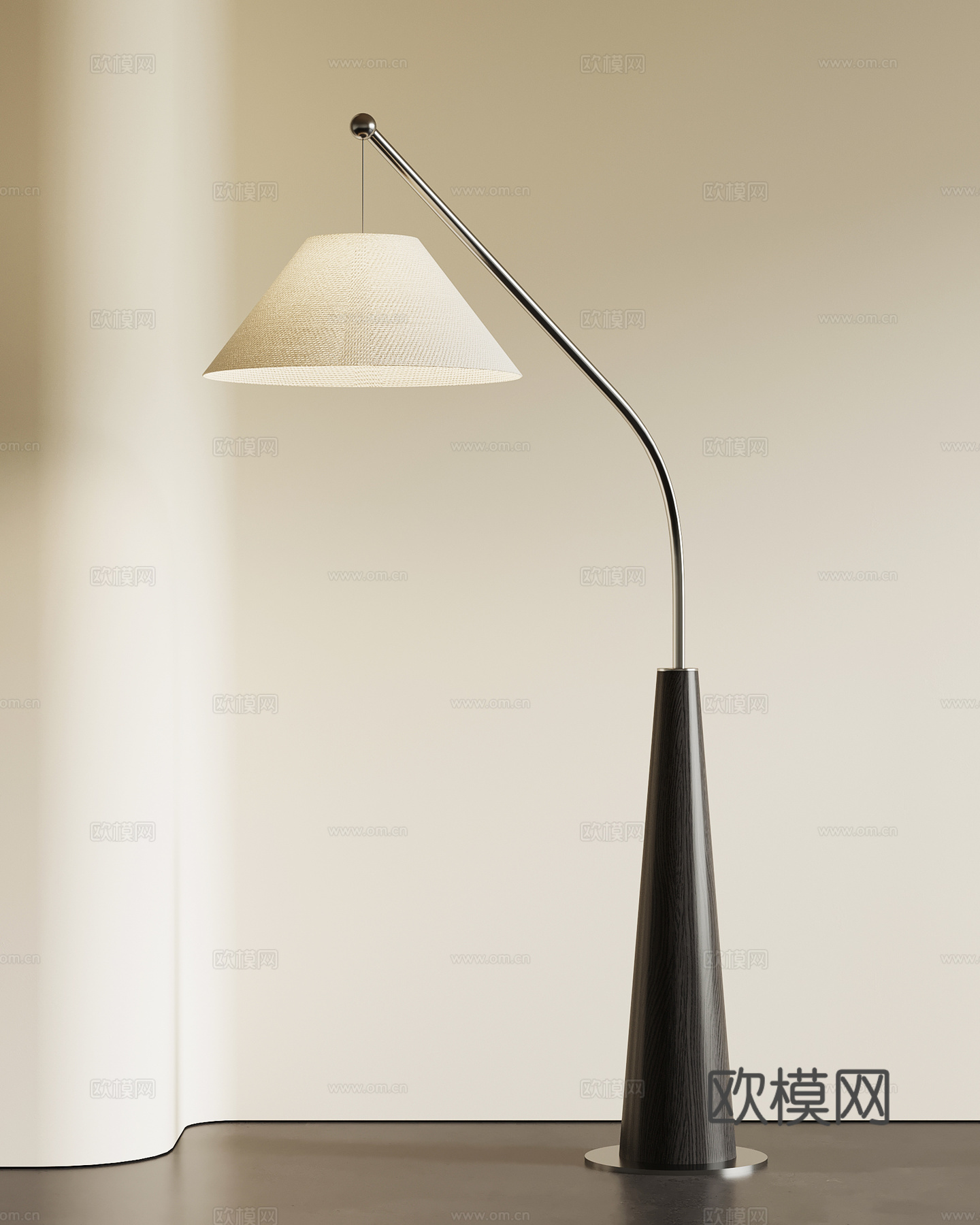 现代意式落地灯 鱼线灯su模型