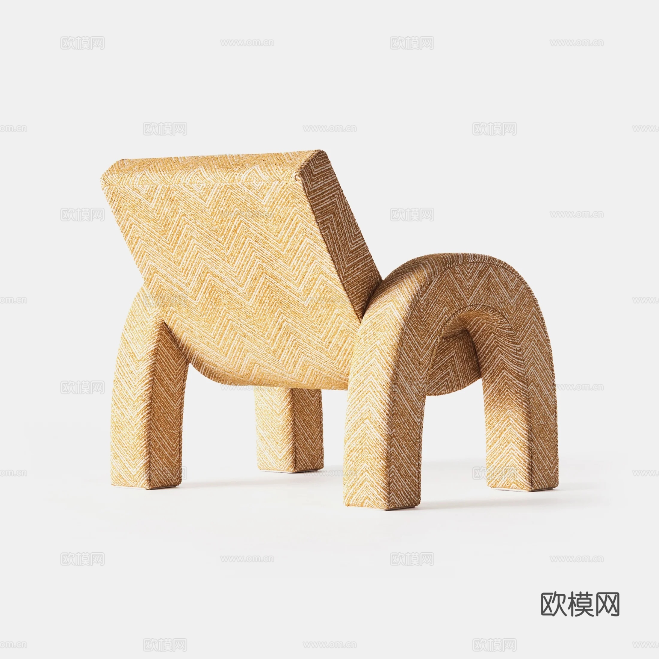 现代休闲椅 扶手椅3d模型下载（渲染图2）