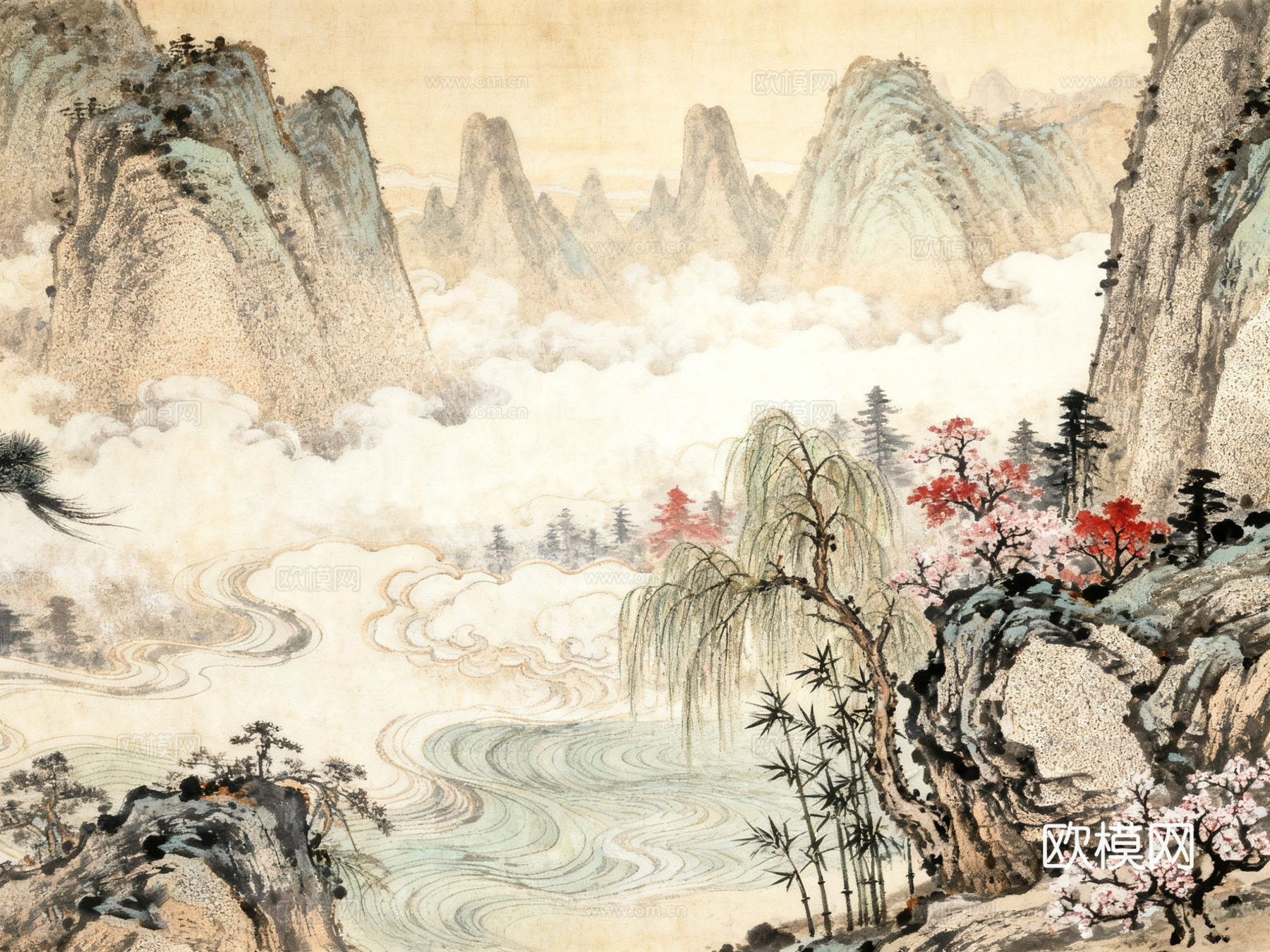 新中式山水壁纸下载