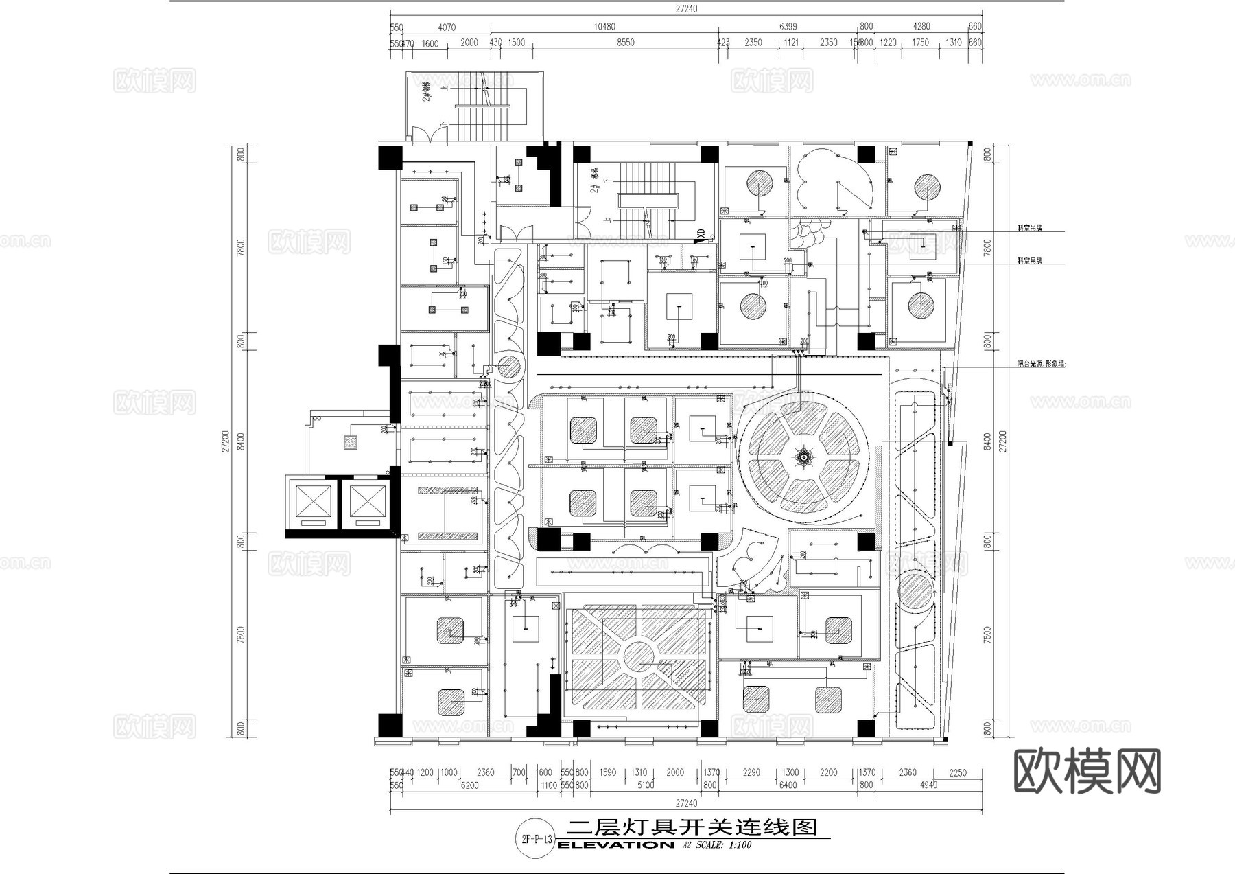儿童牙科医院平面施工图cad施工图
