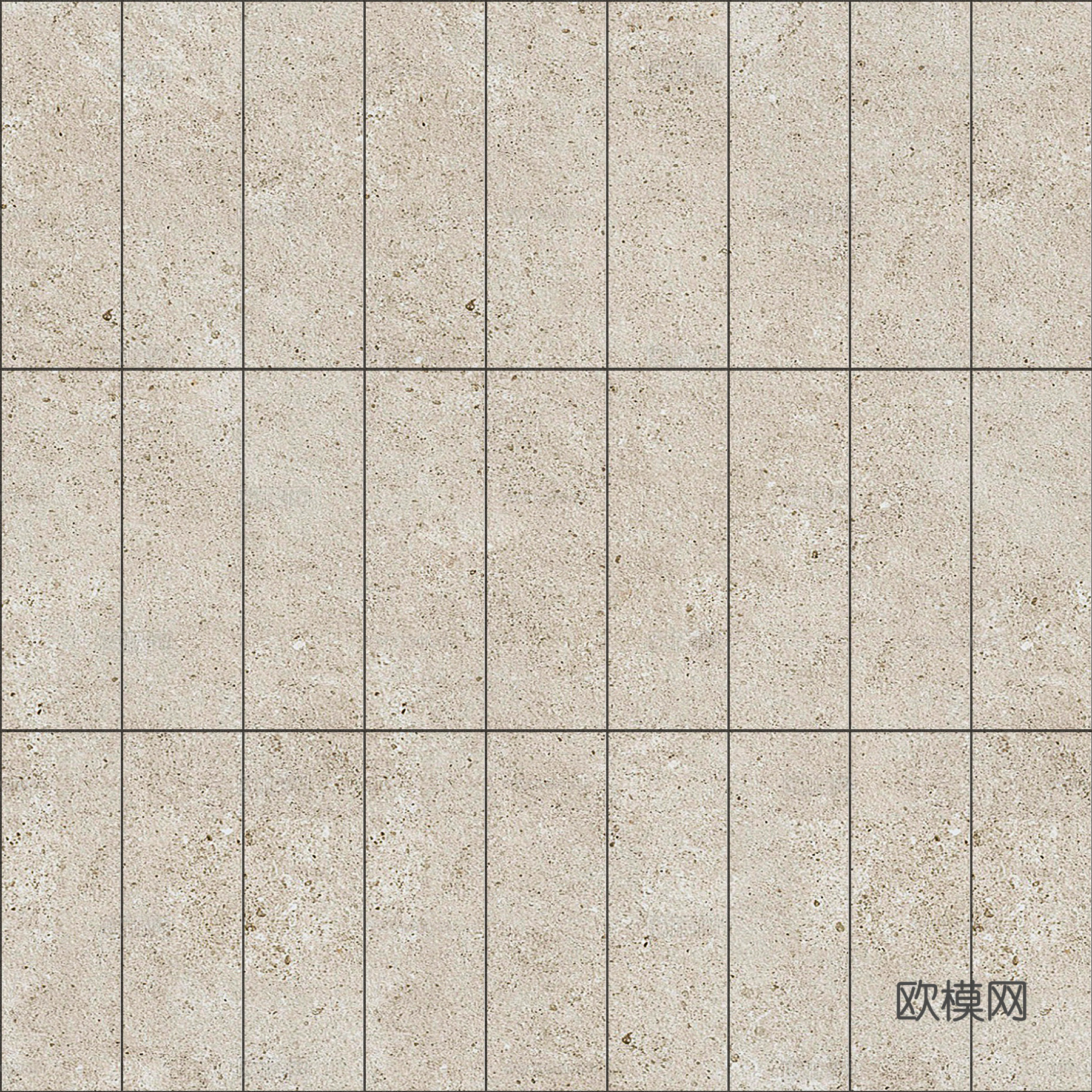 现代新中式无缝莱姆石 米黄色条形砖