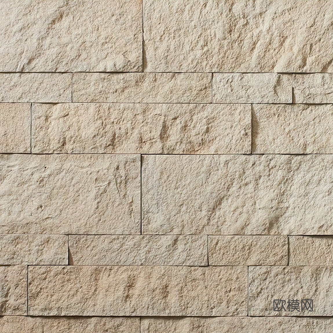 现代文化石墙面 石墙 毛石 墙砖贴图