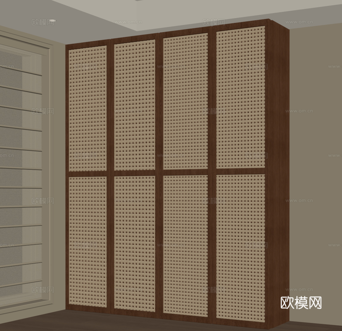 中古风衣柜su模型