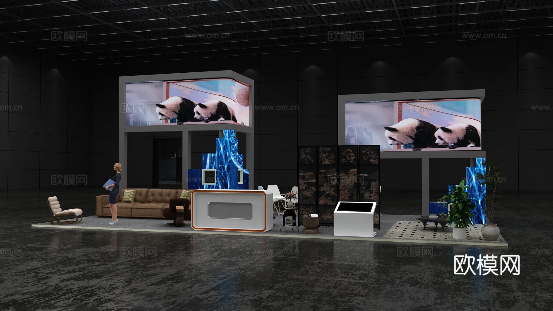 展台3d模型下载