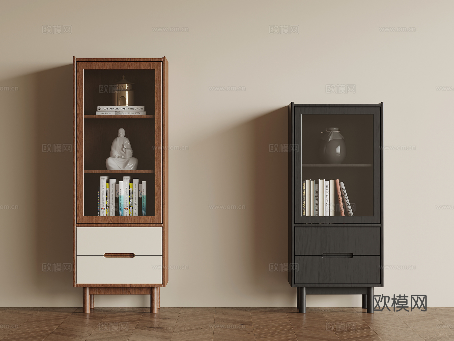 法式中古边柜 高柜矮柜 斗柜su模型