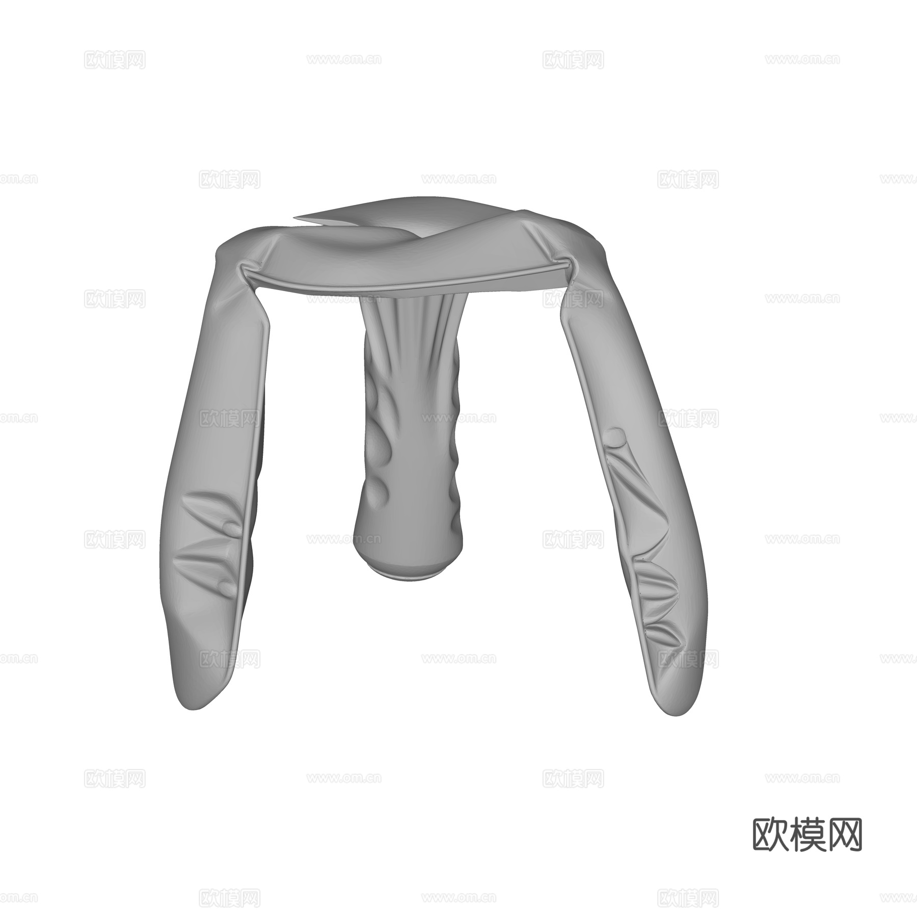 现代异形金属沙发凳 矮凳su模型