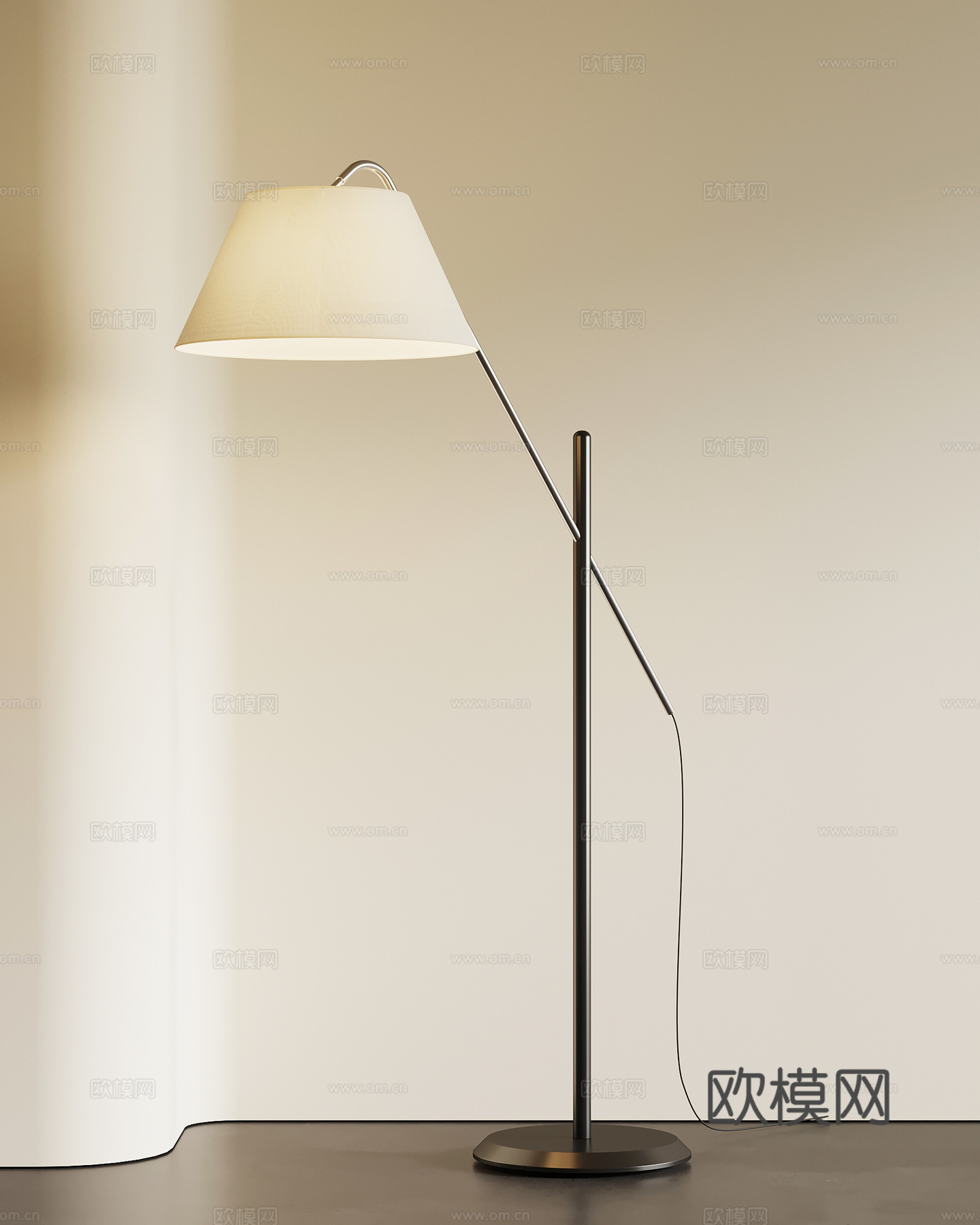 现代落地灯su模型