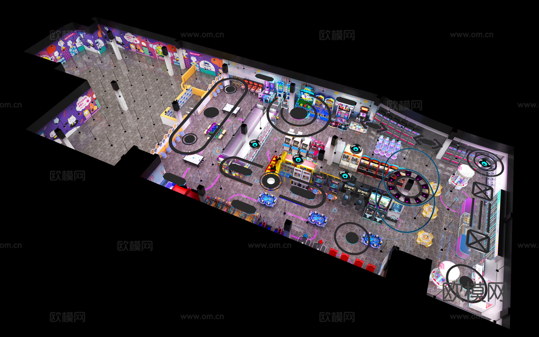 电玩城3d模型下载（渲染图1）