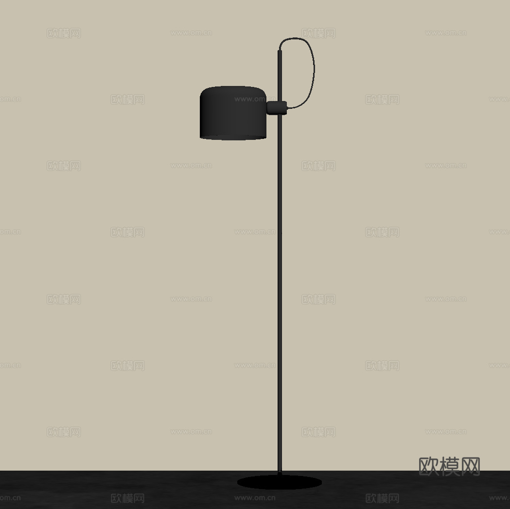 现代意式落地灯su模型