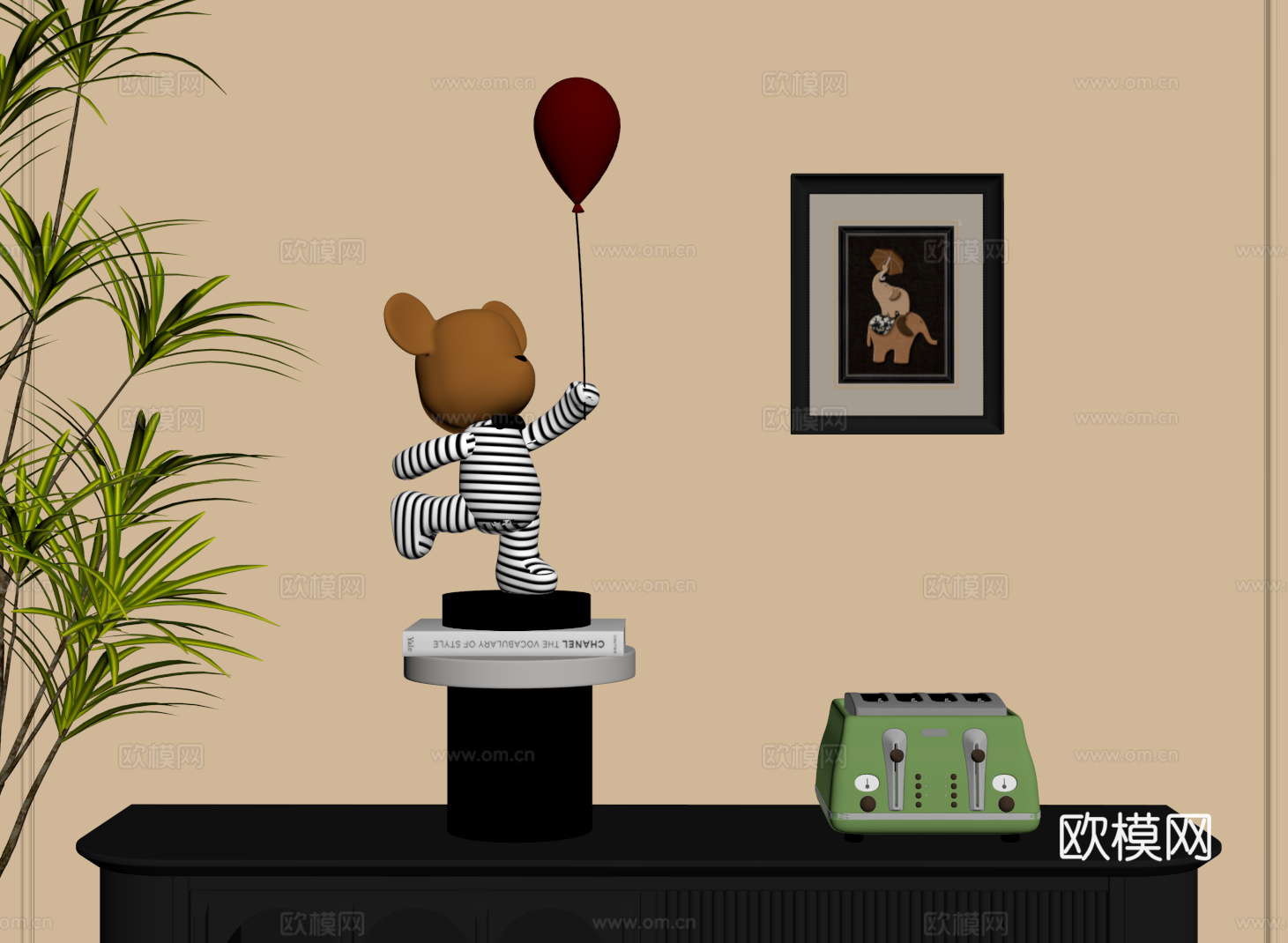 现代卡通雕塑 动物雕塑su模型