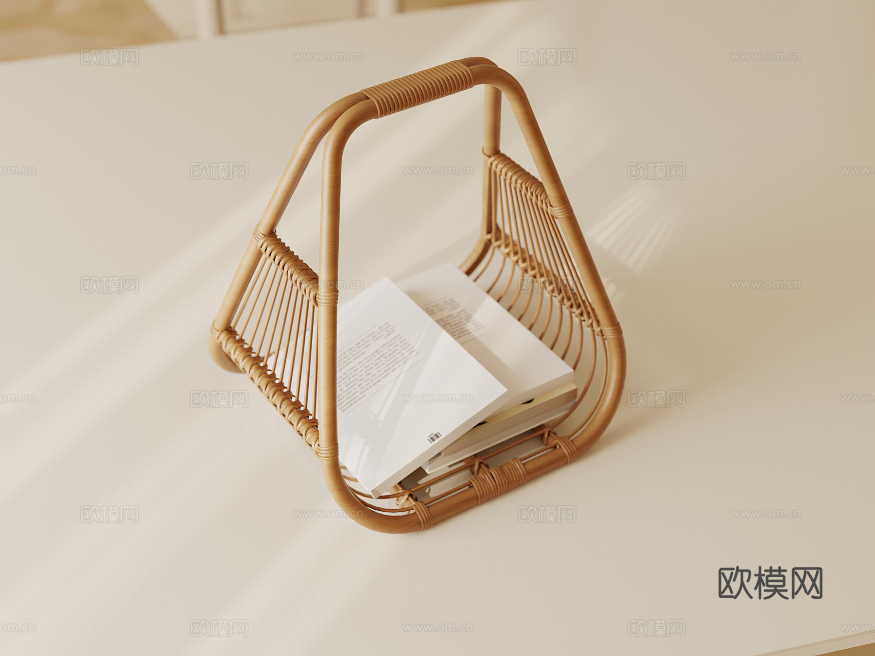 侘寂中古篮子 摆件su模型